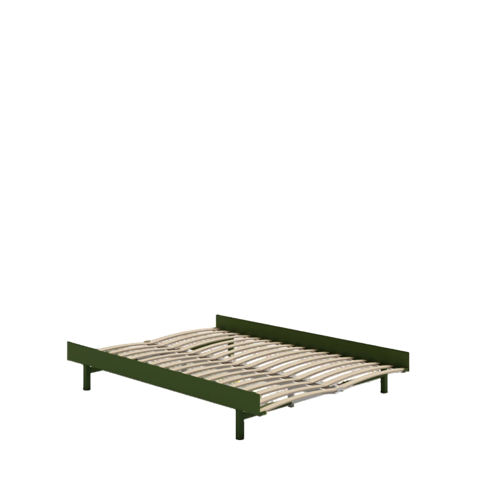 Moebe Bed, 140 Cm, Slats, Pine Green