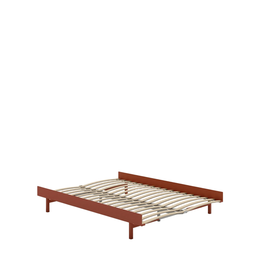 Moebe Bed, 140 Cm, Slats, Terracotta