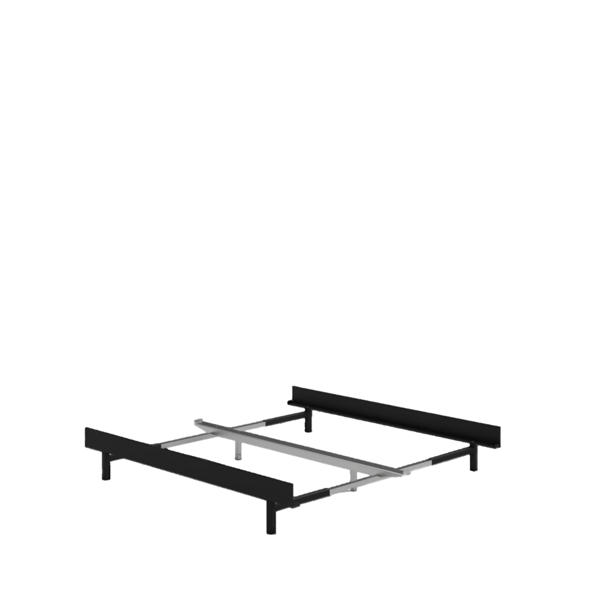 Moebe Adjustable Black Bed Frame 90-180 cm - Modern Minimalist Design