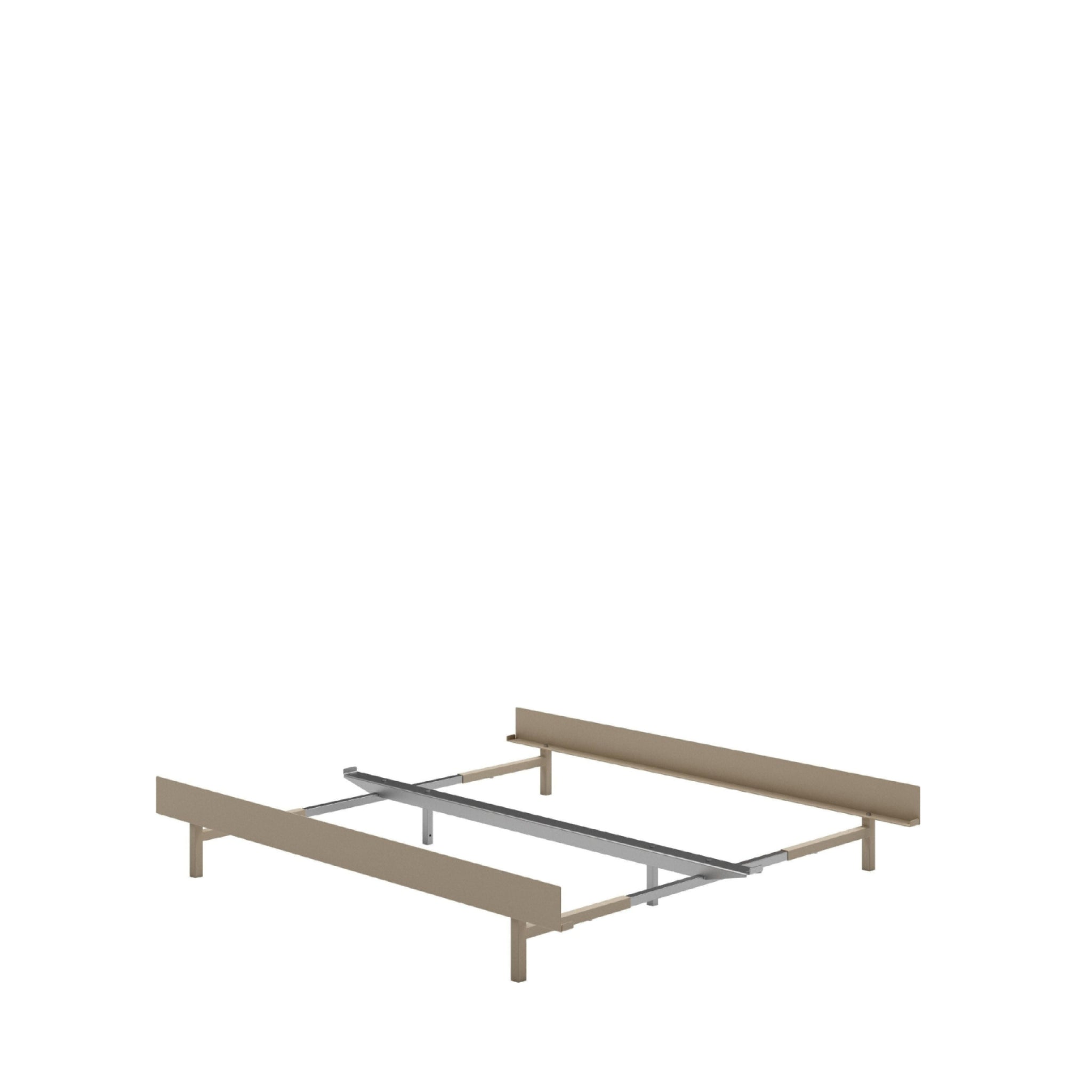Moebe Sand Bed: Minimalist Steel Frame, Adjustable 90-180cm Size
