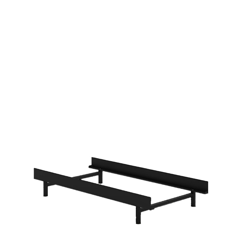 Minimalist Black Moebe Bed 90 cm - Modern Powder-Coated Steel Frame