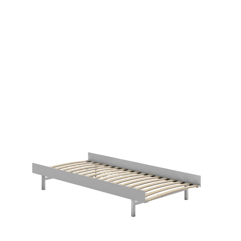 Moebe Bed, 90 Cm, Slats, Stainless Steel