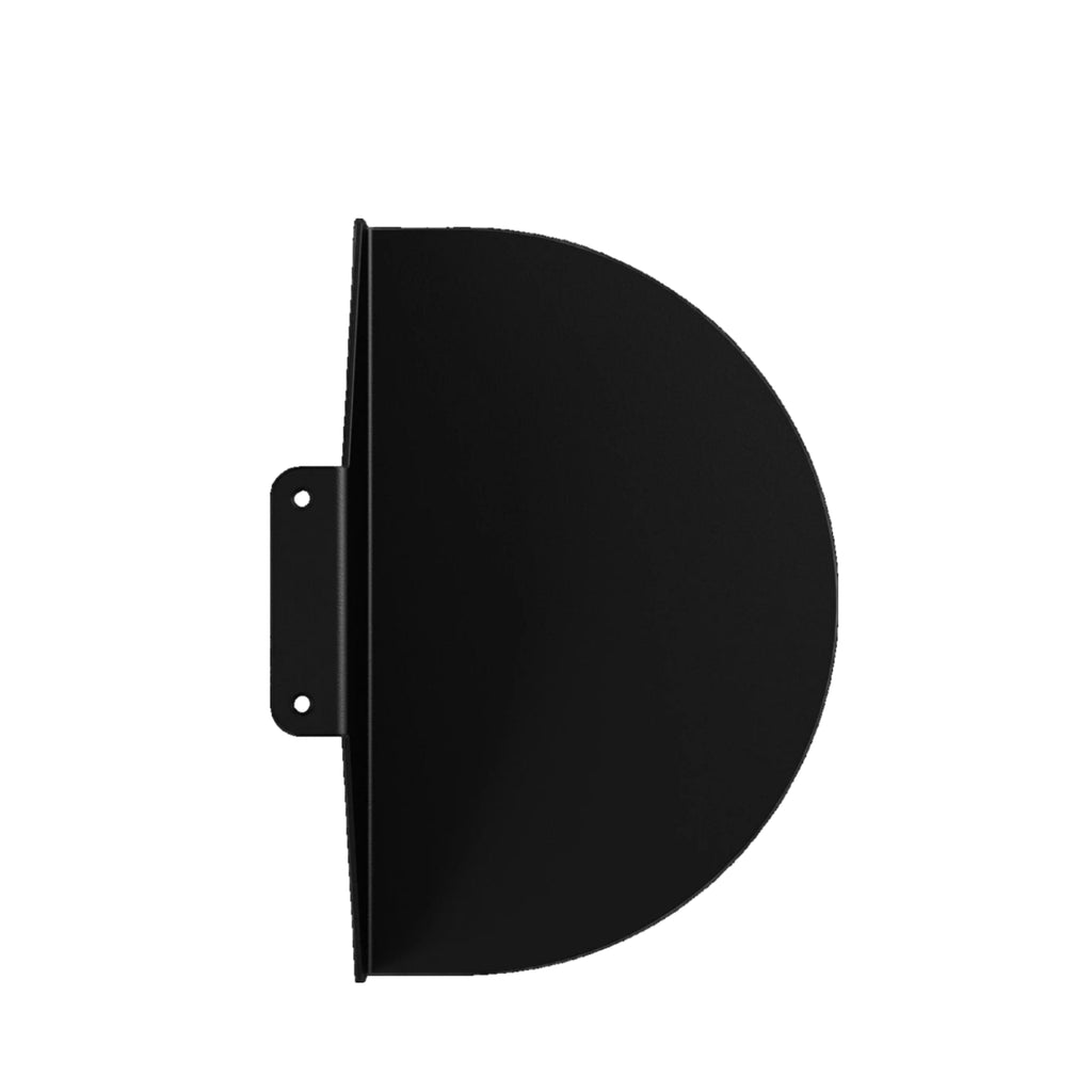 Minimalist Black Moebe Bedside Table - Crescent Design, Steel, 25x40x12.5 cm