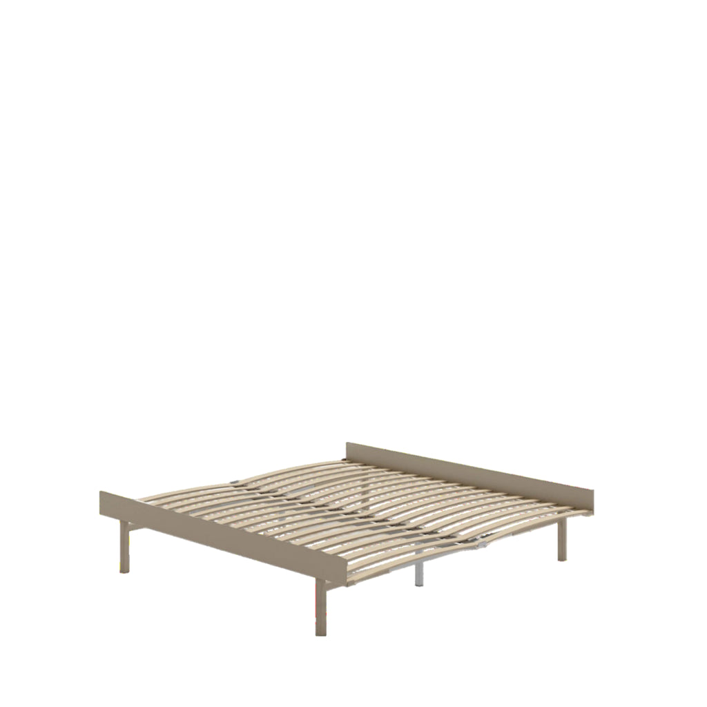 Moebe Bed, Tall Legs, 180 Cm, Slats, Black