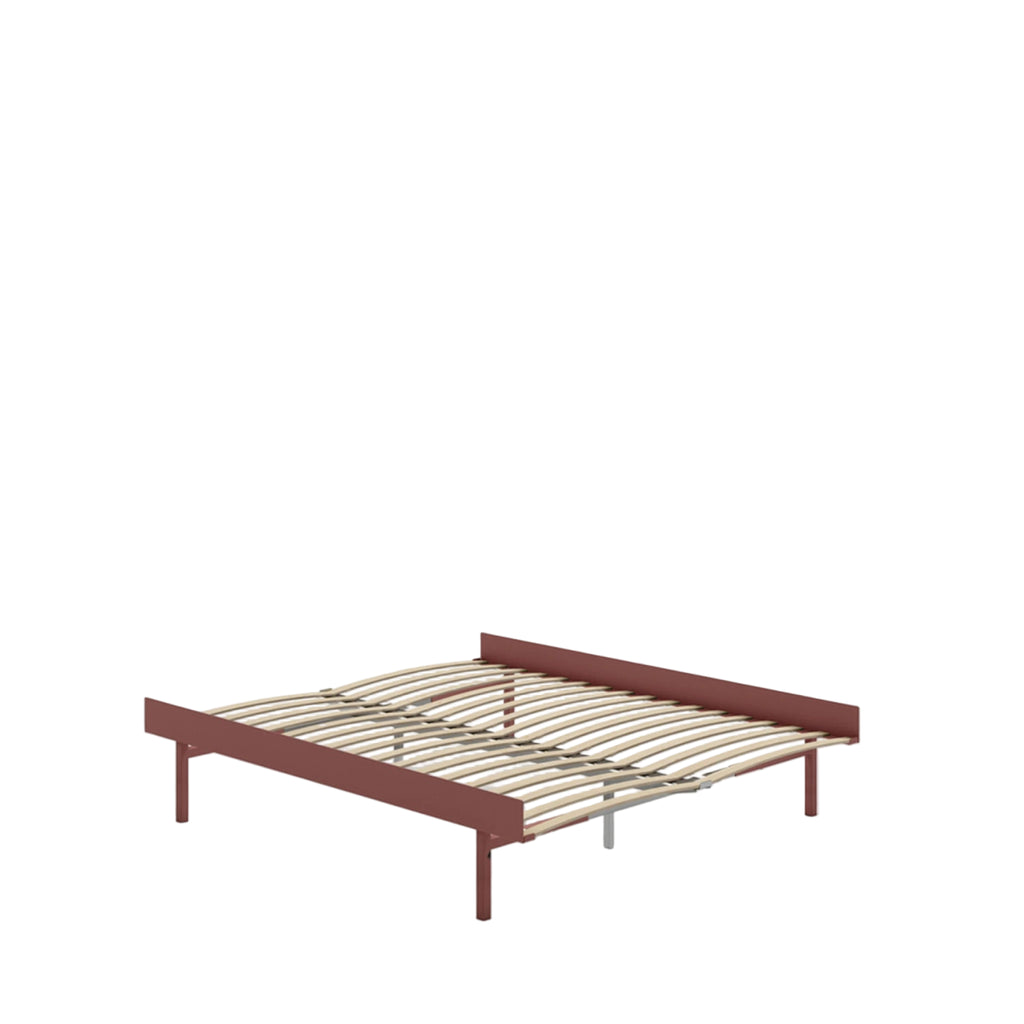 Moebe Bed, Tall Legs, 180 Cm, Slats, Dusty Rose
