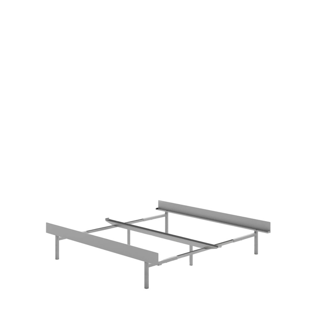 Moebe Bed, Tall Legs, 90-180 Cm, Stainless Steel