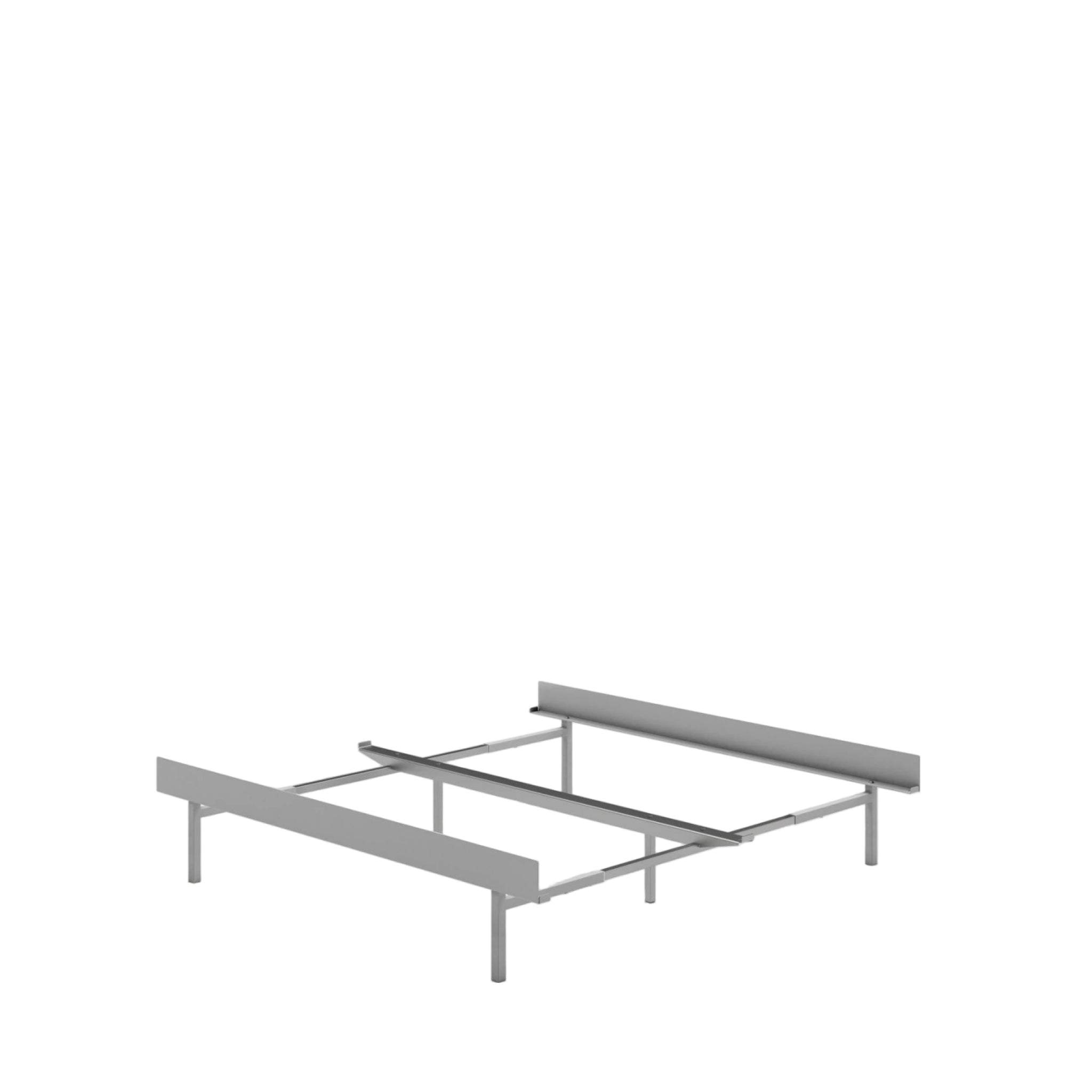 Moebe Bed, Tall Legs, 90-180 Cm, Stainless Steel