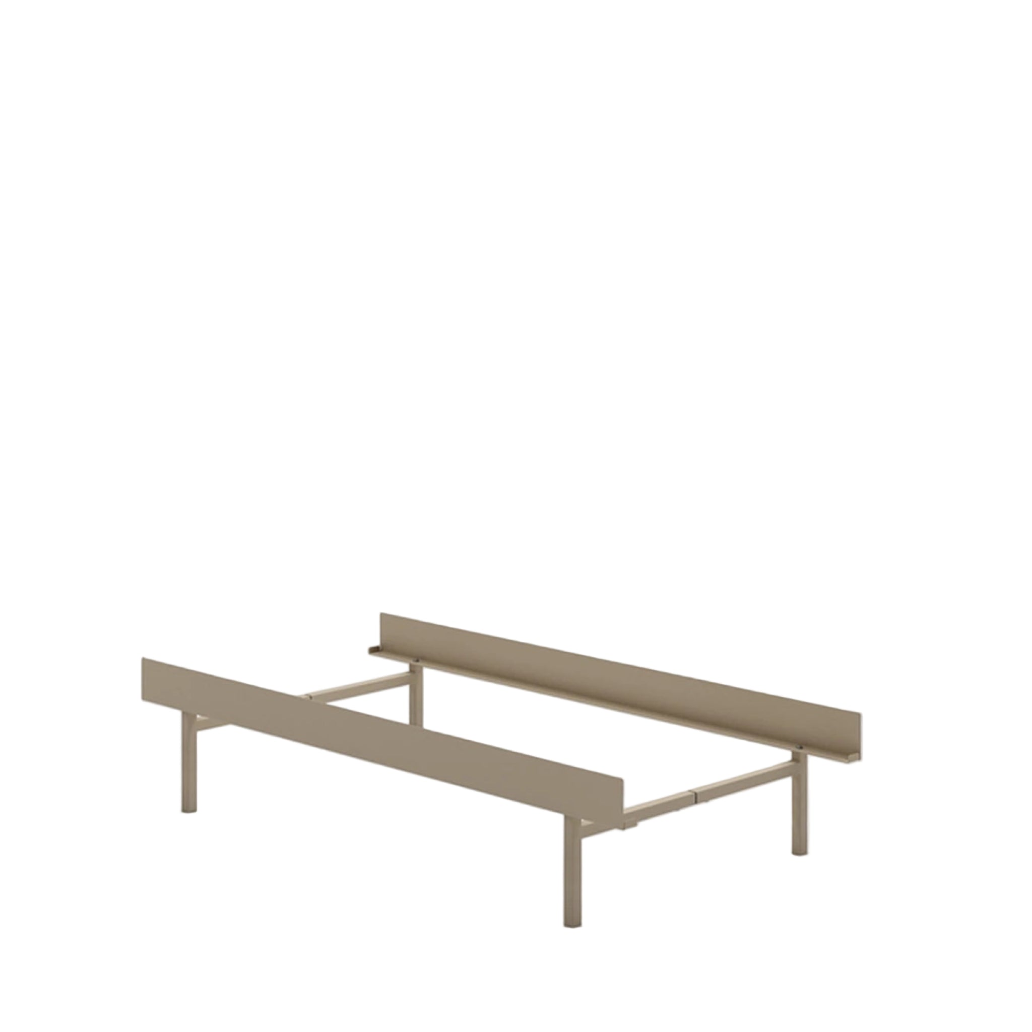 Moebe Bed, Tall Legs, 90 Cm, Sand