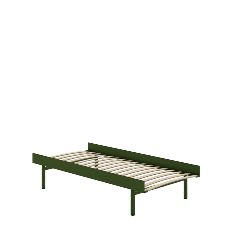 Moebe Bed, Tall Legs, 90 Cm, Slats, Sand