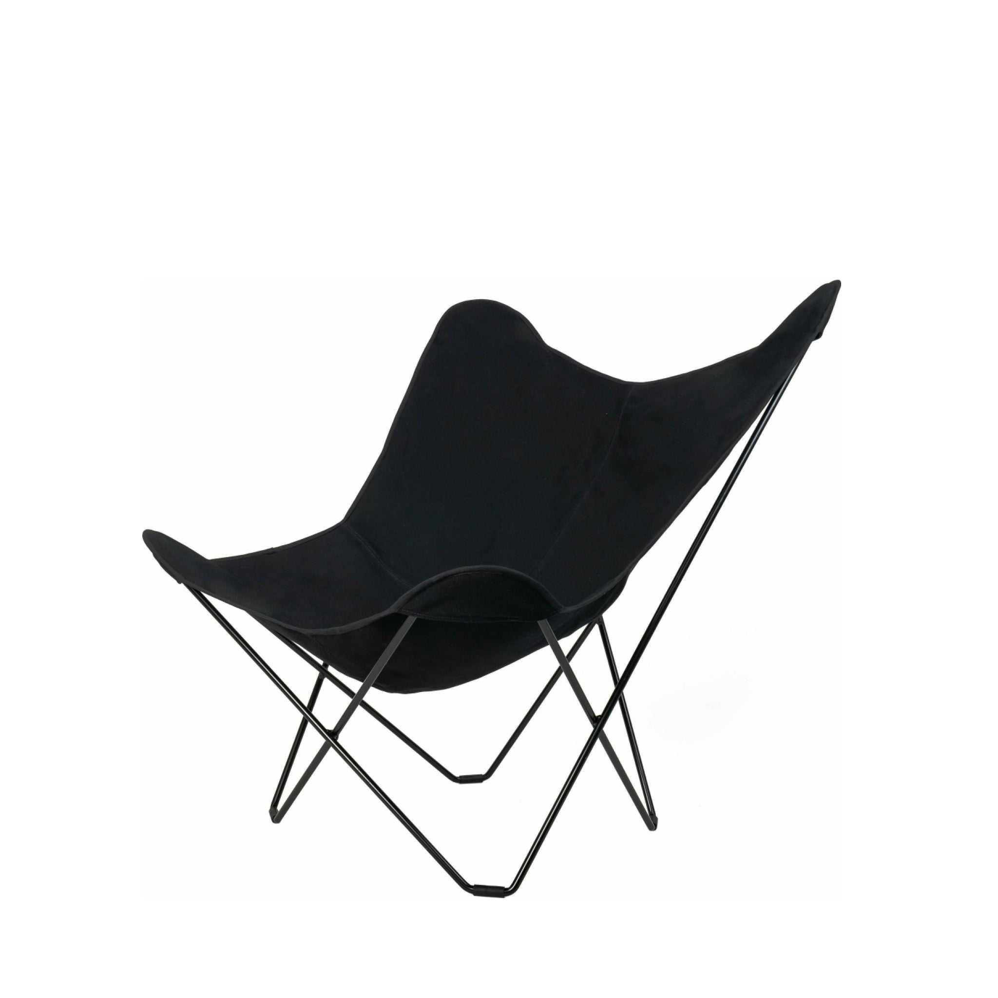 Cuero Cotton Canvas Mariposa Chair, black with black frame