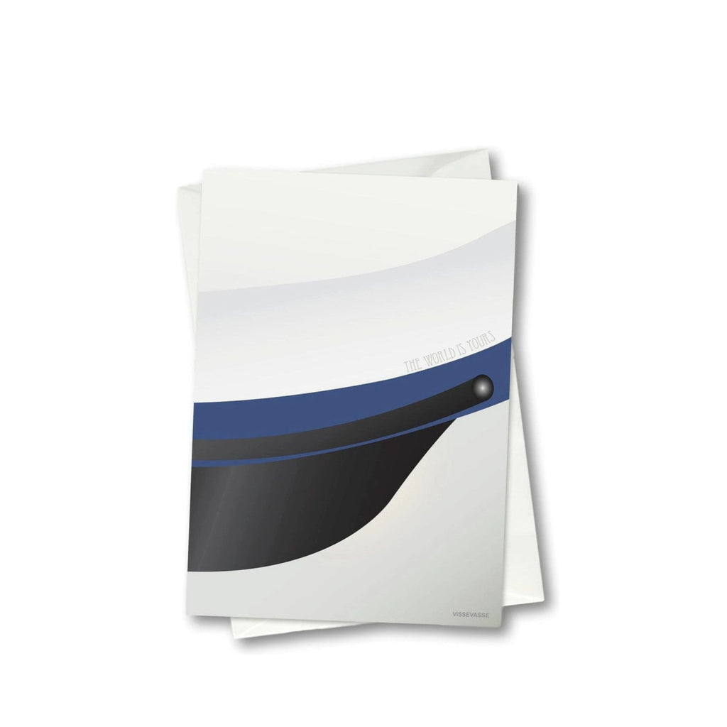 Vissevasse Student Hat Greeting Card 10.5 X15 Cm, Blue