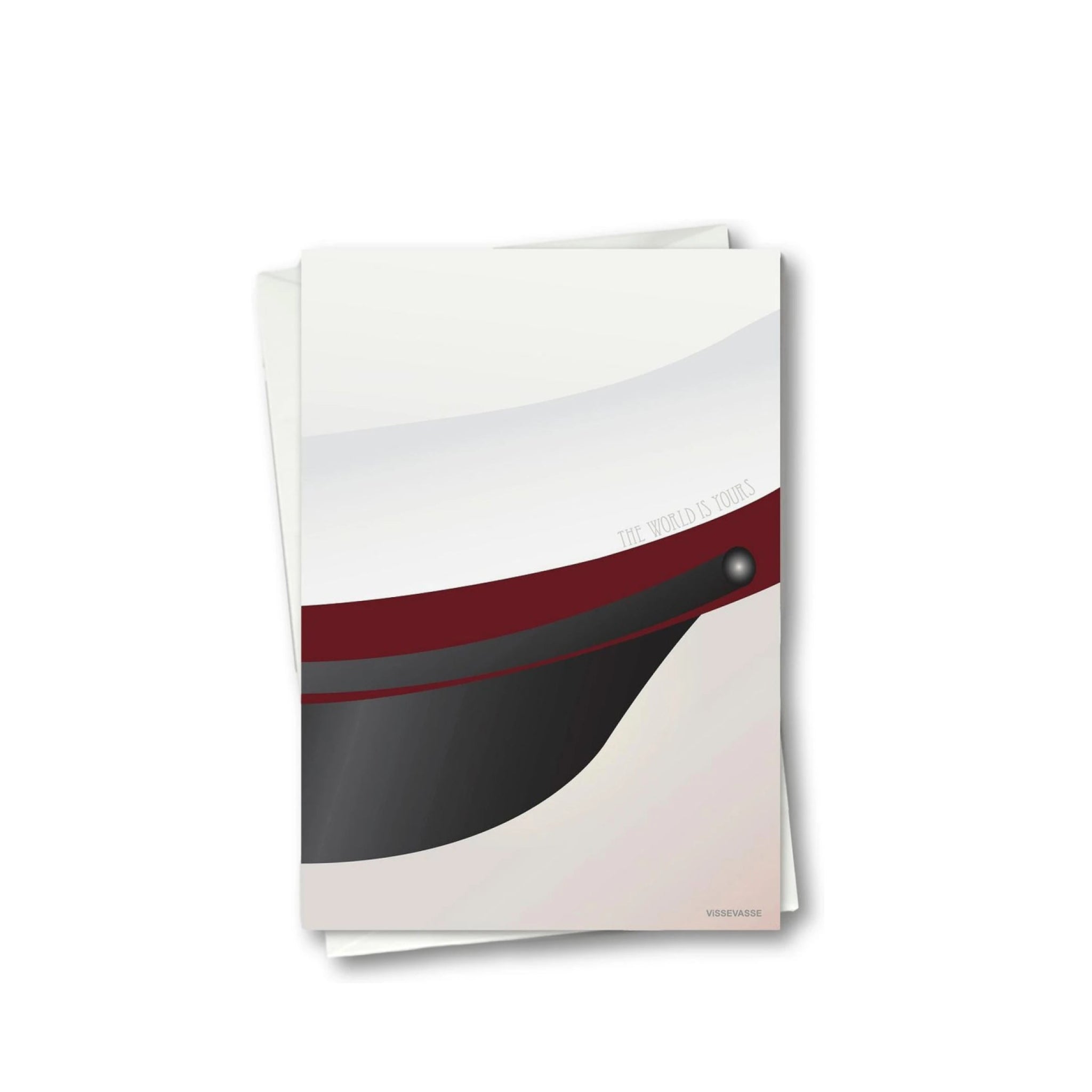Vissevasse Student Cap Greeting Card 15 X21 Cm, Red