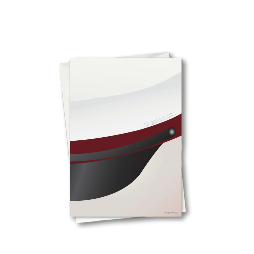 Vissevasse Student Hat Greeting Card 10.5 X15 Cm, Red