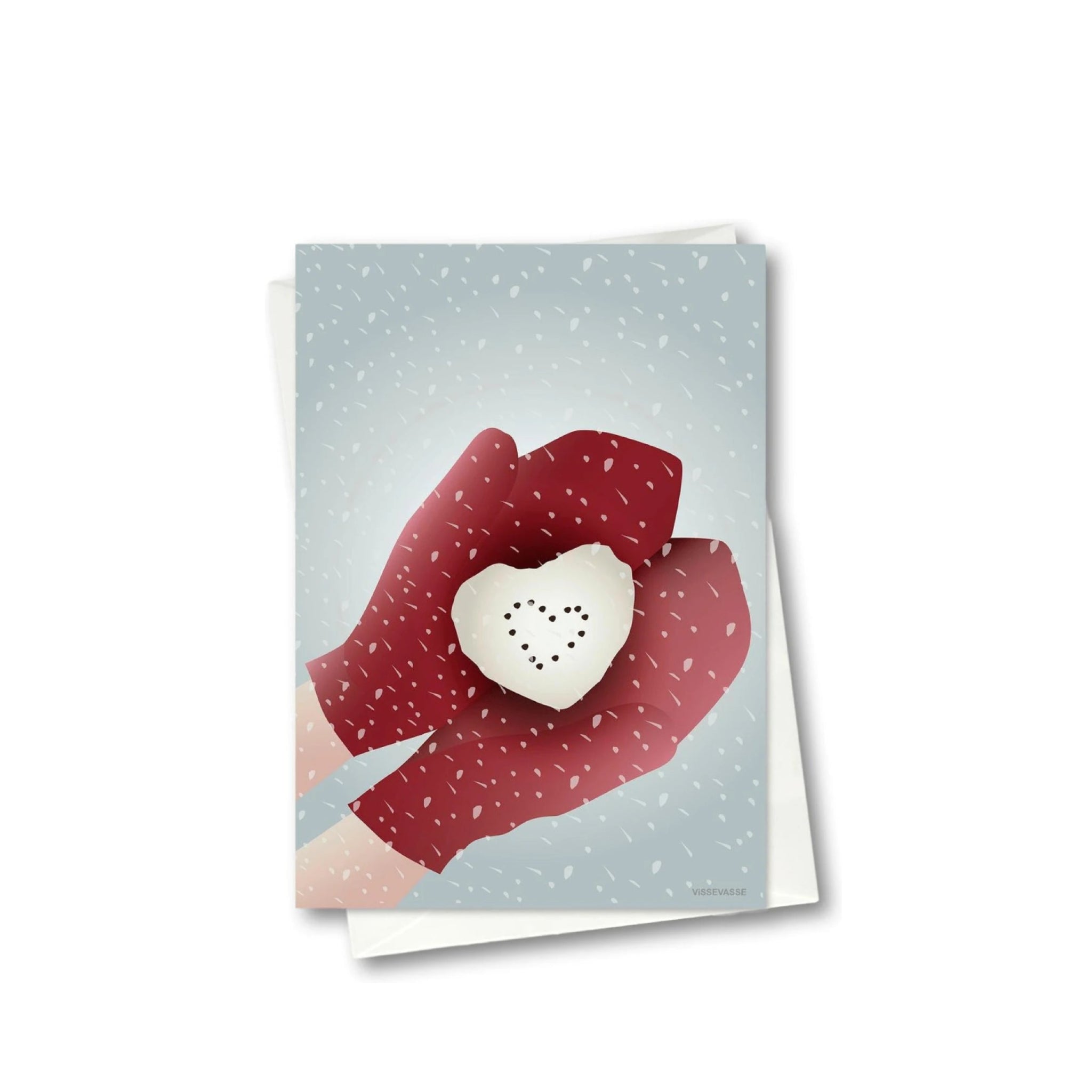 Vissevasse Schneeherz Greeting Card, 15 X21 Cm