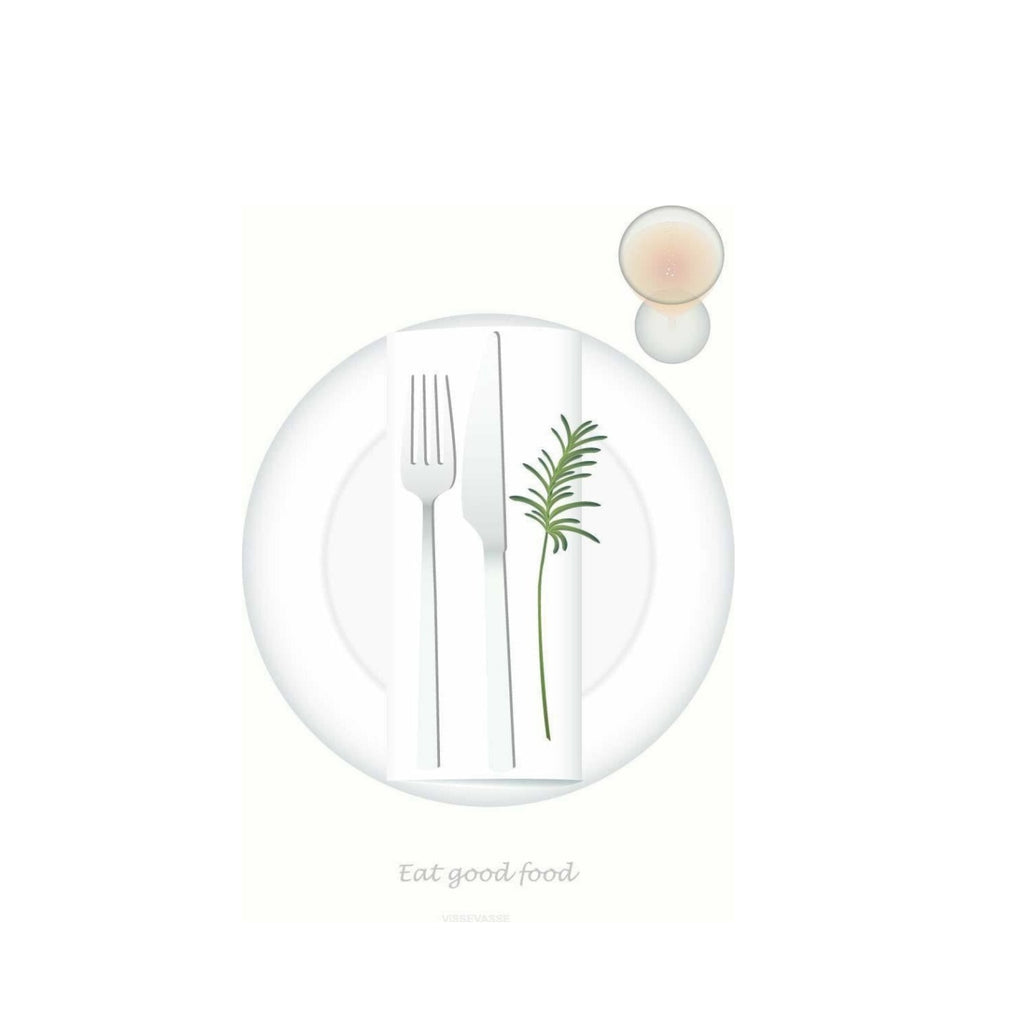 Vissevasse Eat Good Food Poster, 30 X40 Cm