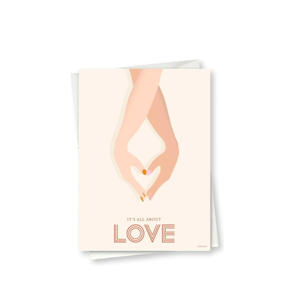 Vissevasse It's All About Love Greeting Card, 10x15 Cm