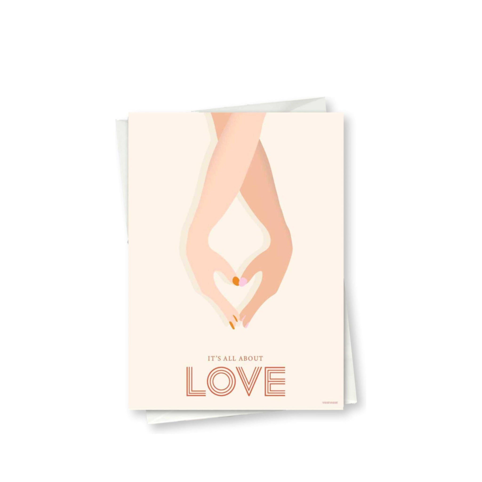 Vissevasse It's All About Love Greeting Card, 10x15 Cm