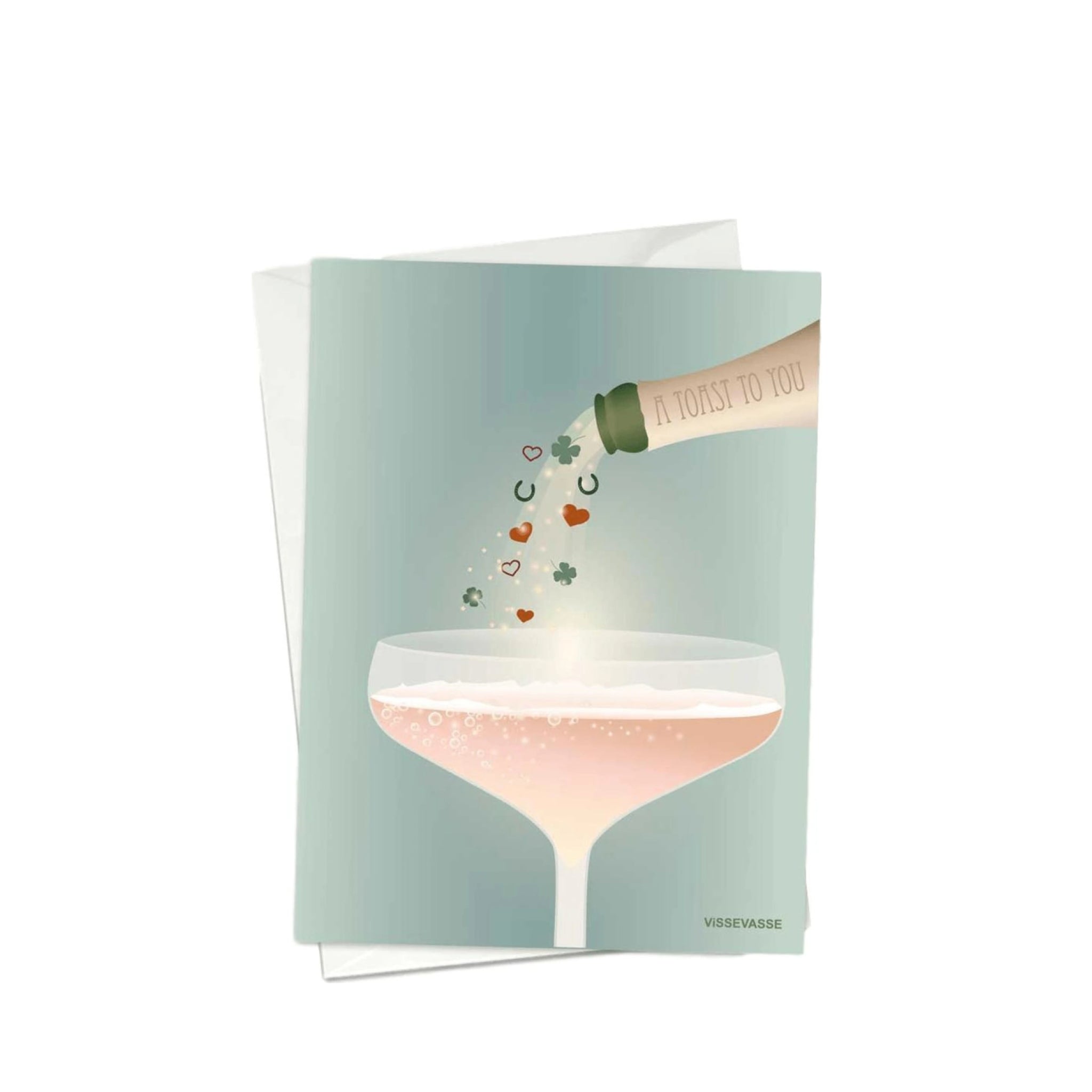 Vissevasse A Toast To You Greeting Card, 10,5x15cm