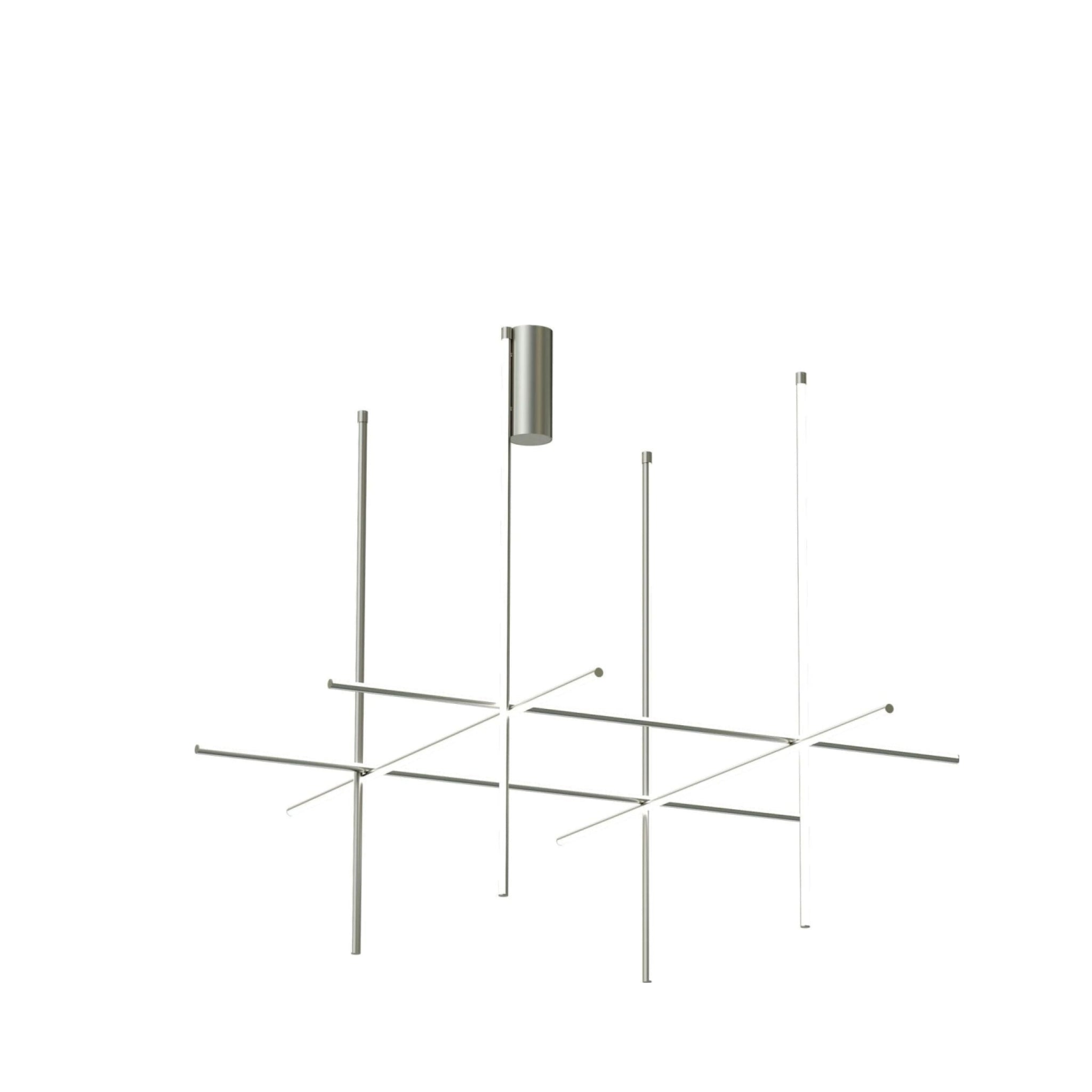 Flos Coordinates C4 Long Ceiling Lamp, Argent