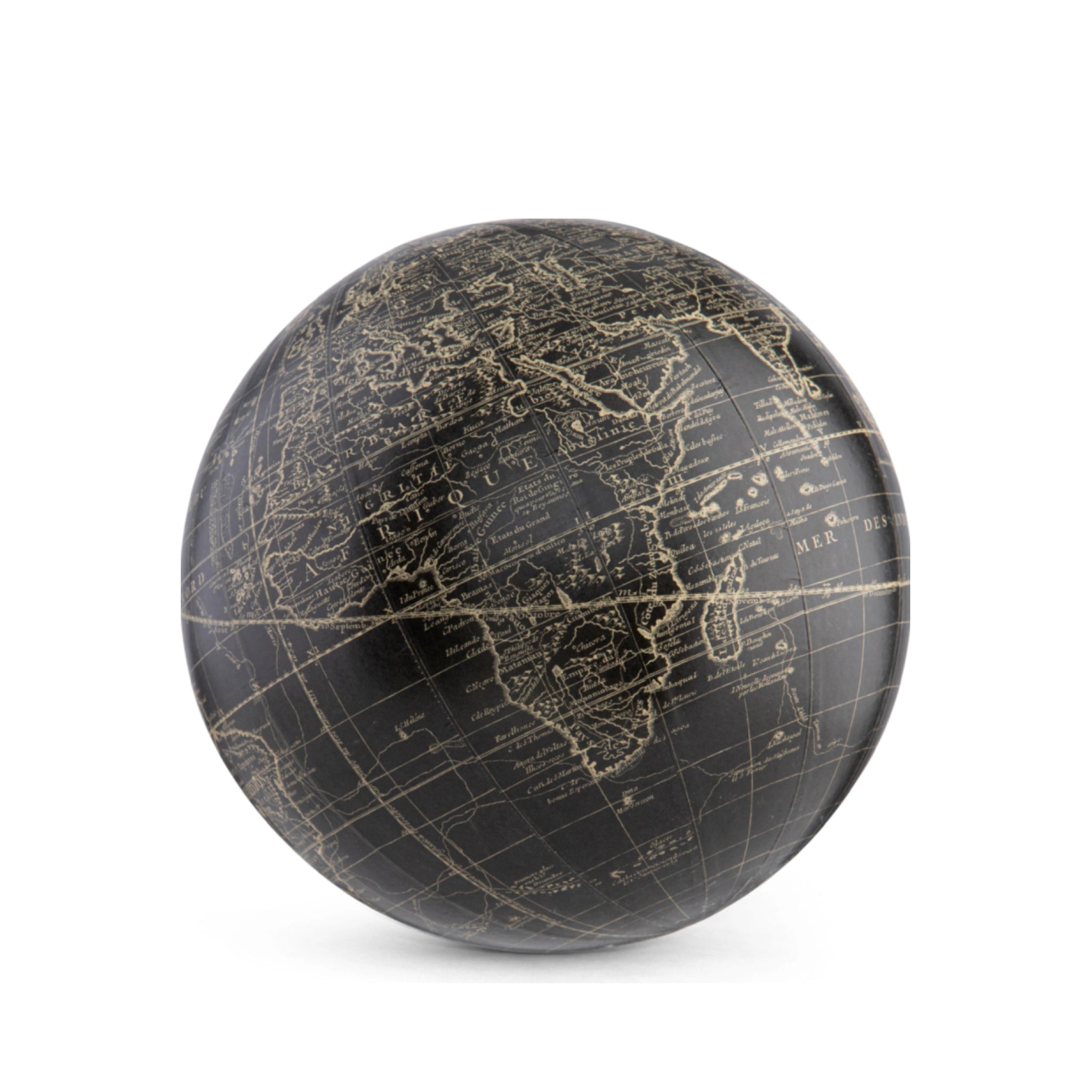 Authentic Models Vaugondy Earth Globe 14 Cm, Black