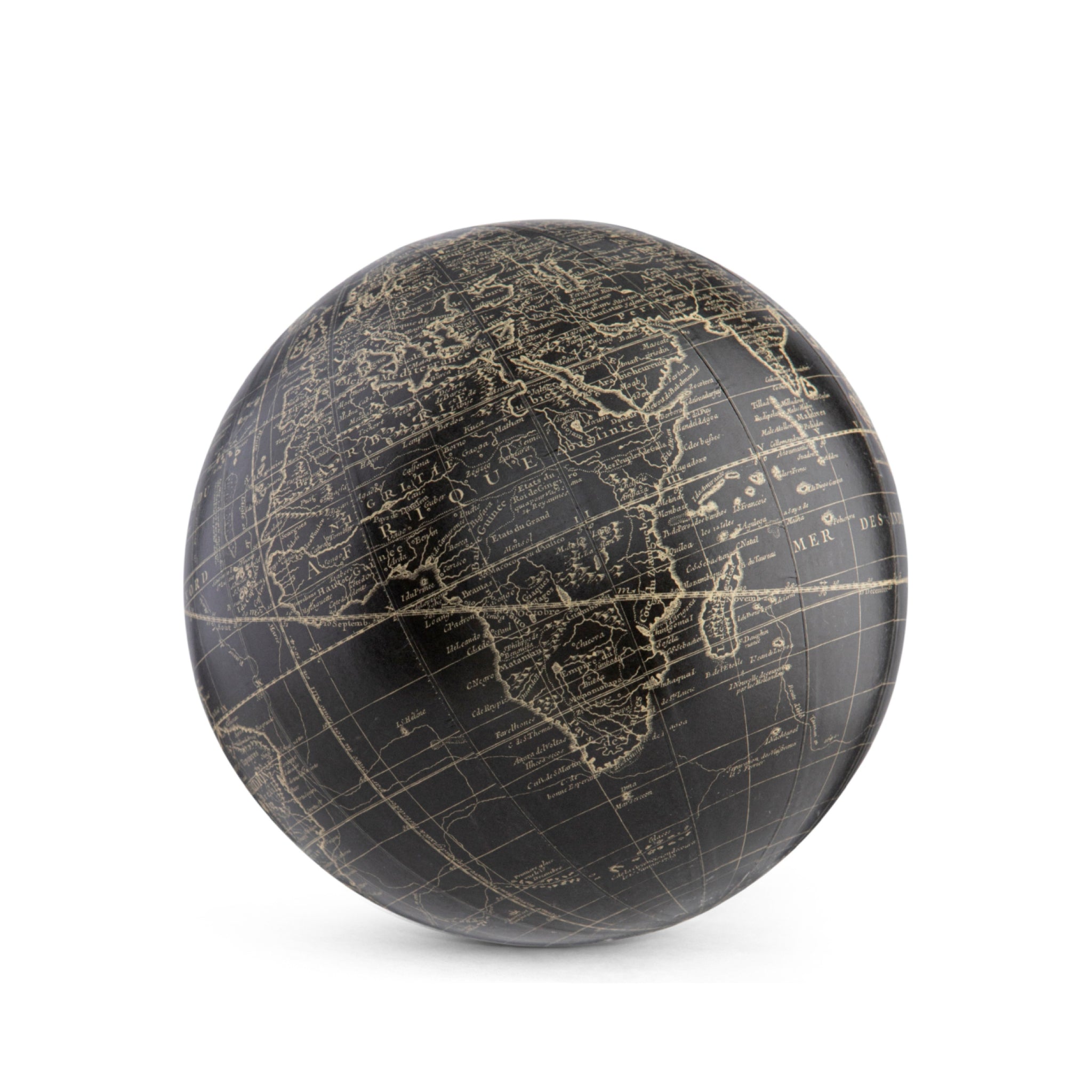 Authentic Models Vaugondy Earth Globe 18 Cm, Black