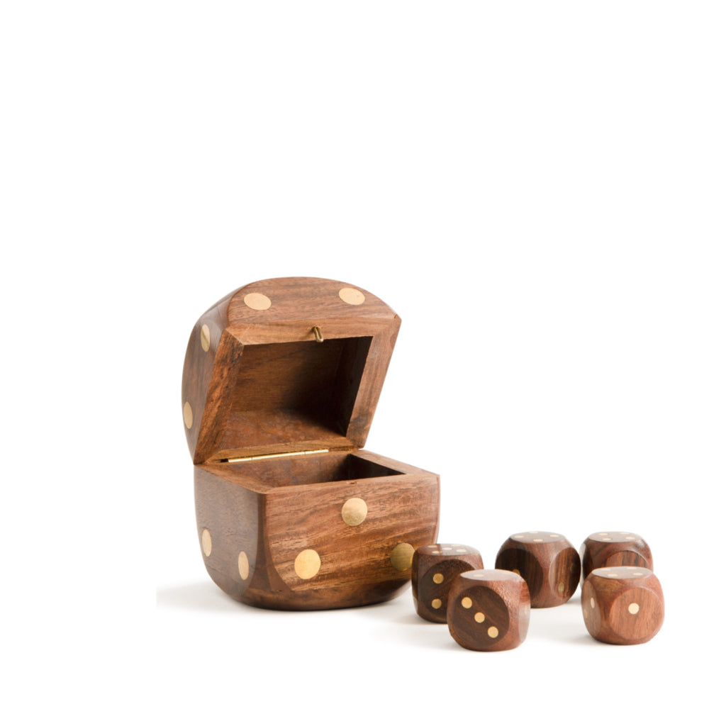 Authentic Models Dice Box Throw The Dice, Brass