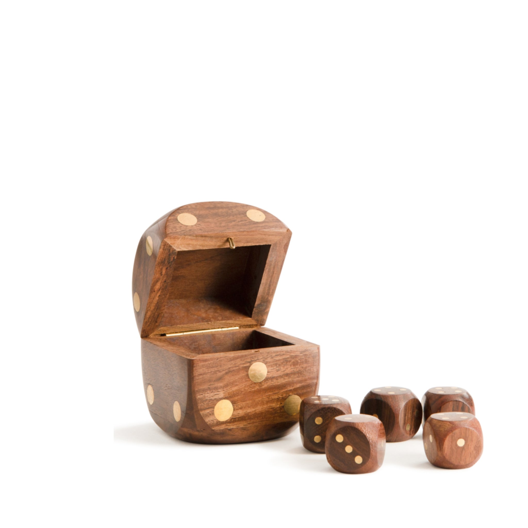 Authentic Models Dice Box Throw The Dice, Brass