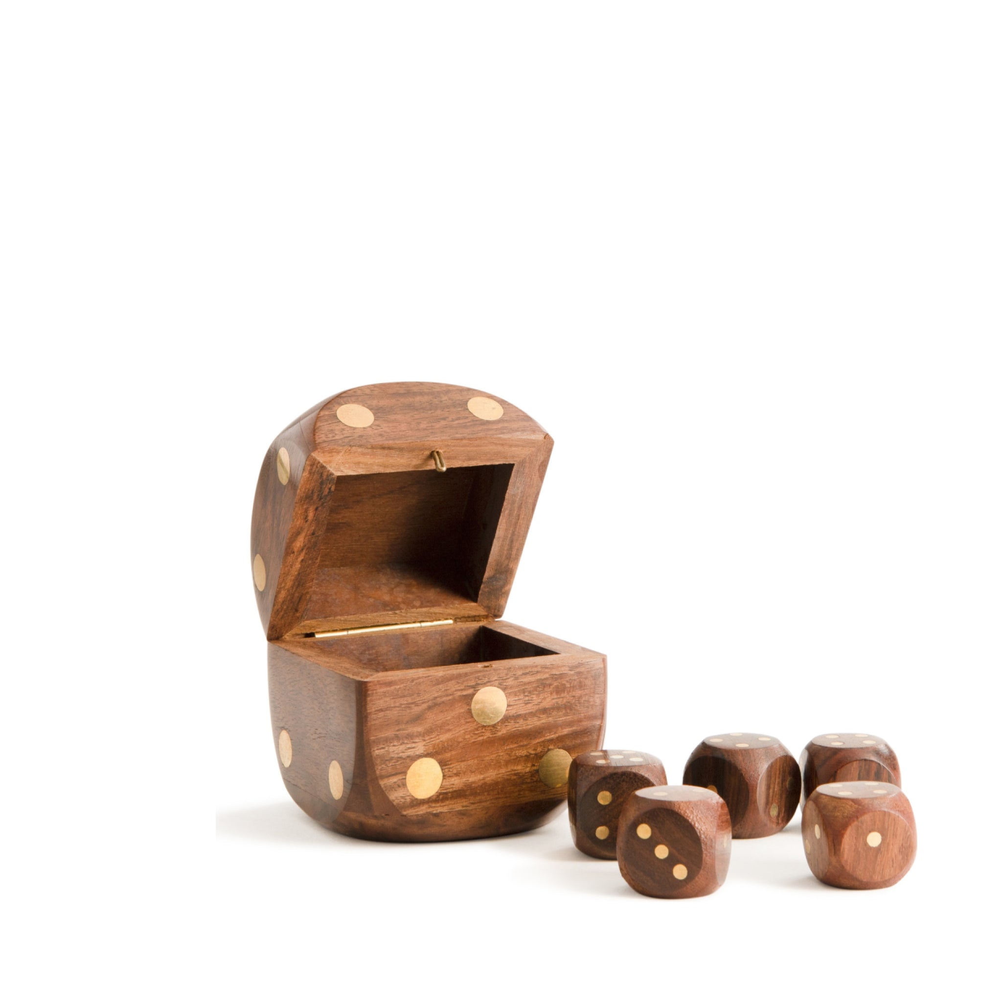 Authentic Models Dice Box Throw The Dice, Brass