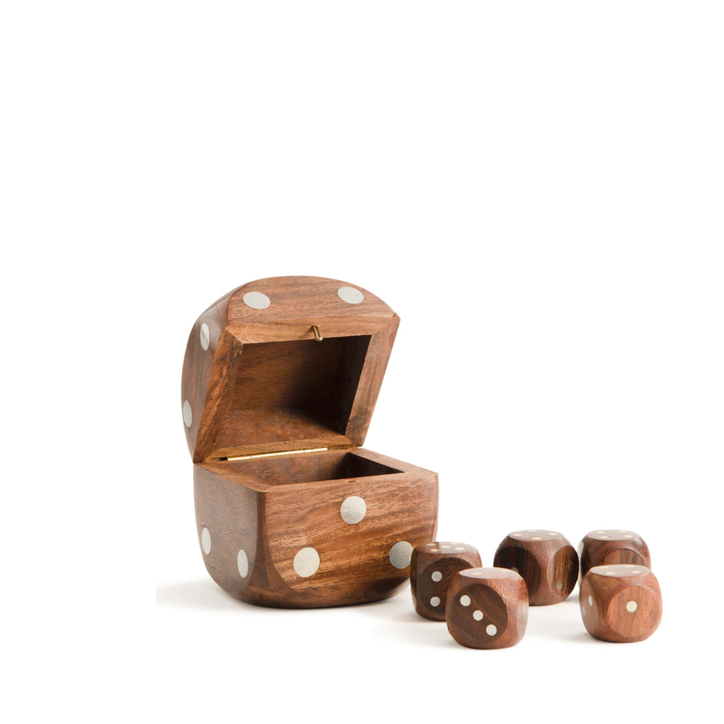 Authentic Models Cube Box Throw The Dice, Silver