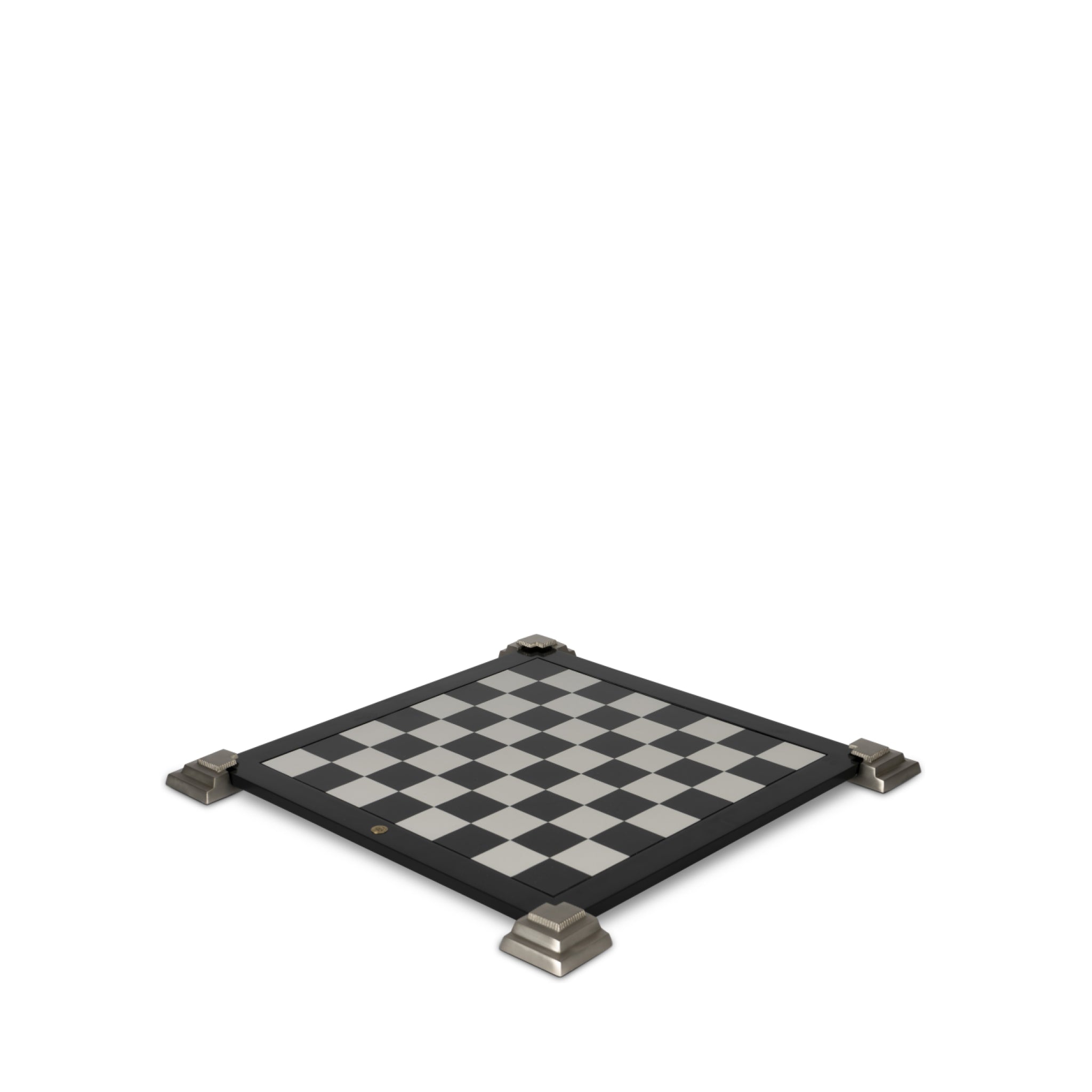 Authentic Models 2-sided Game Board For Chess And Checkers, Black