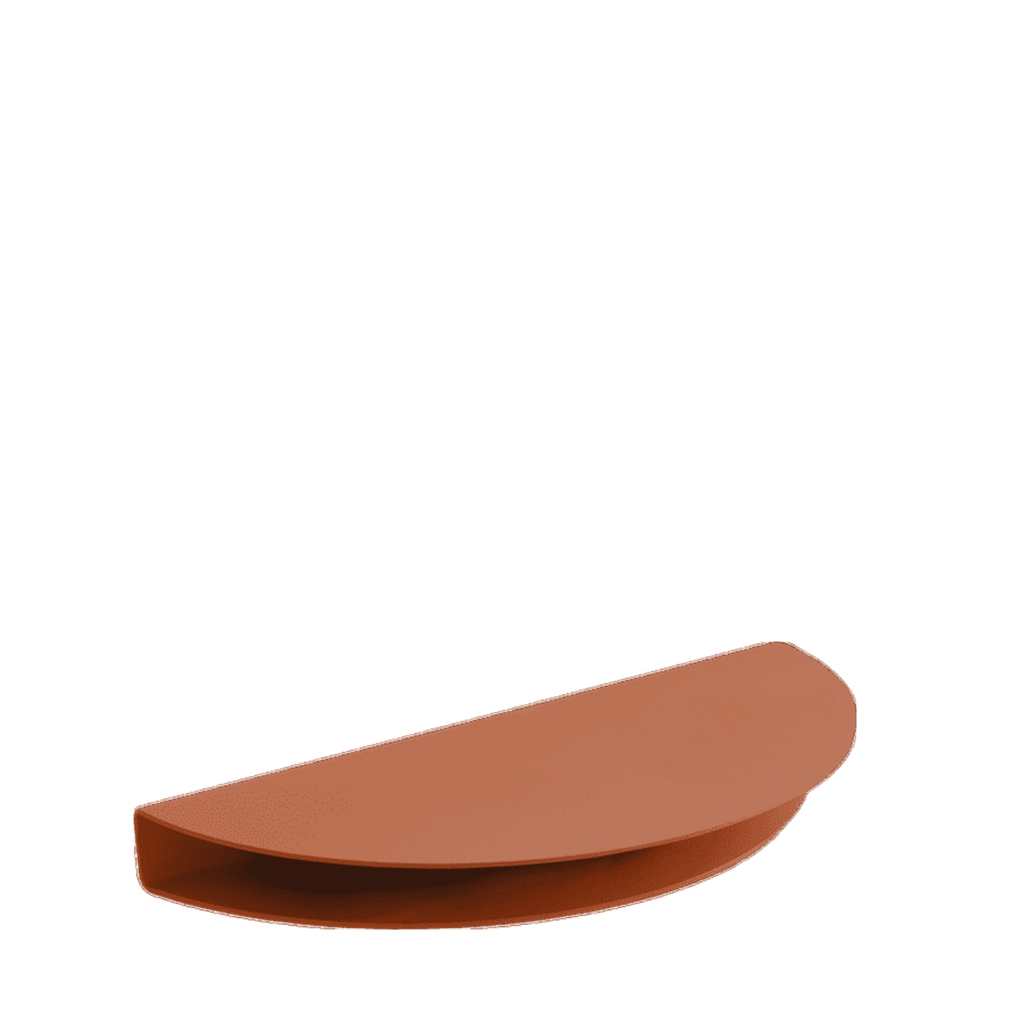 Moebe Half Moon Shelf - Terracotta, Stylish Steel Design, 12x24 cm