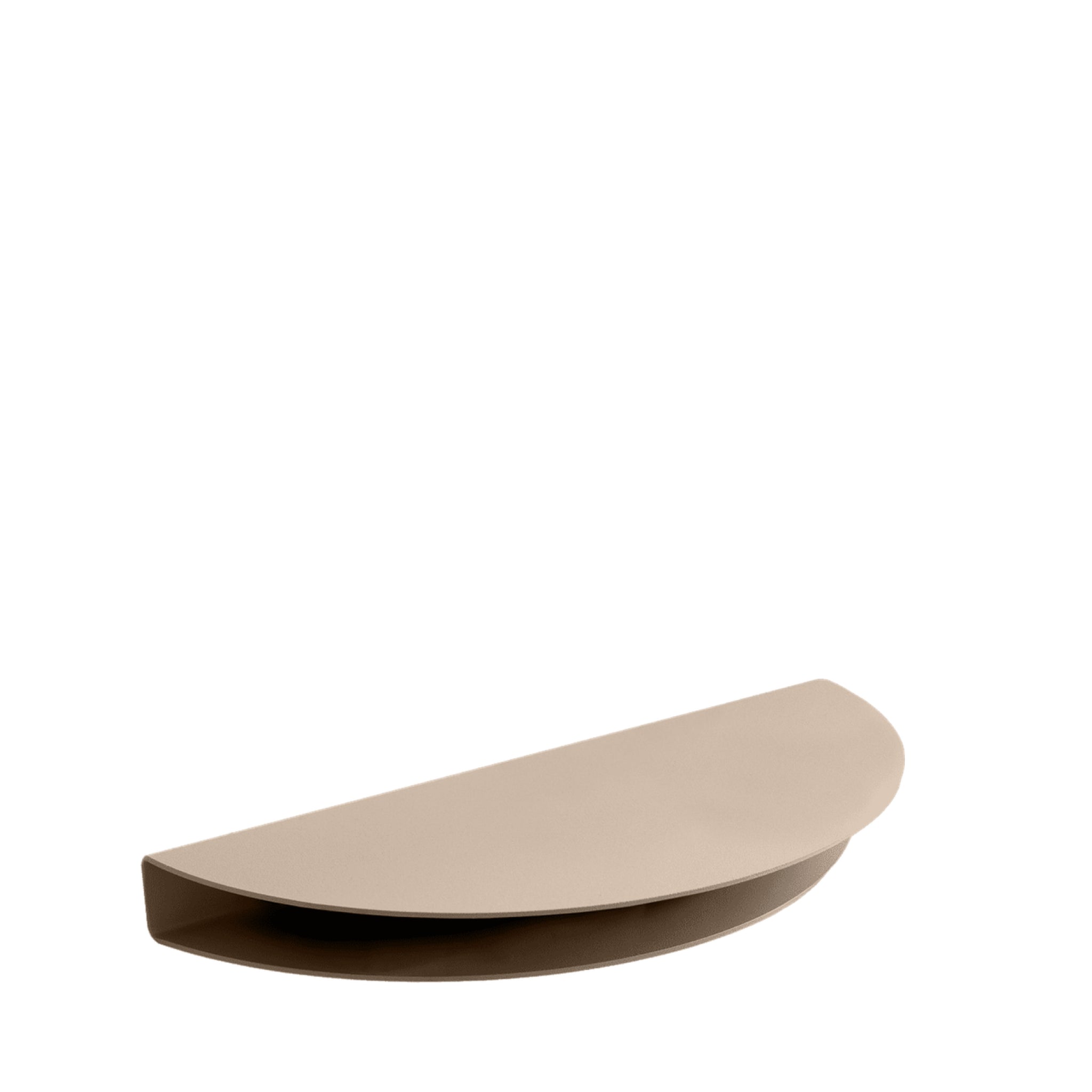 Stylish Moebe Half Moon Shelf in Warm Grey - 20x40 cm Steel Design