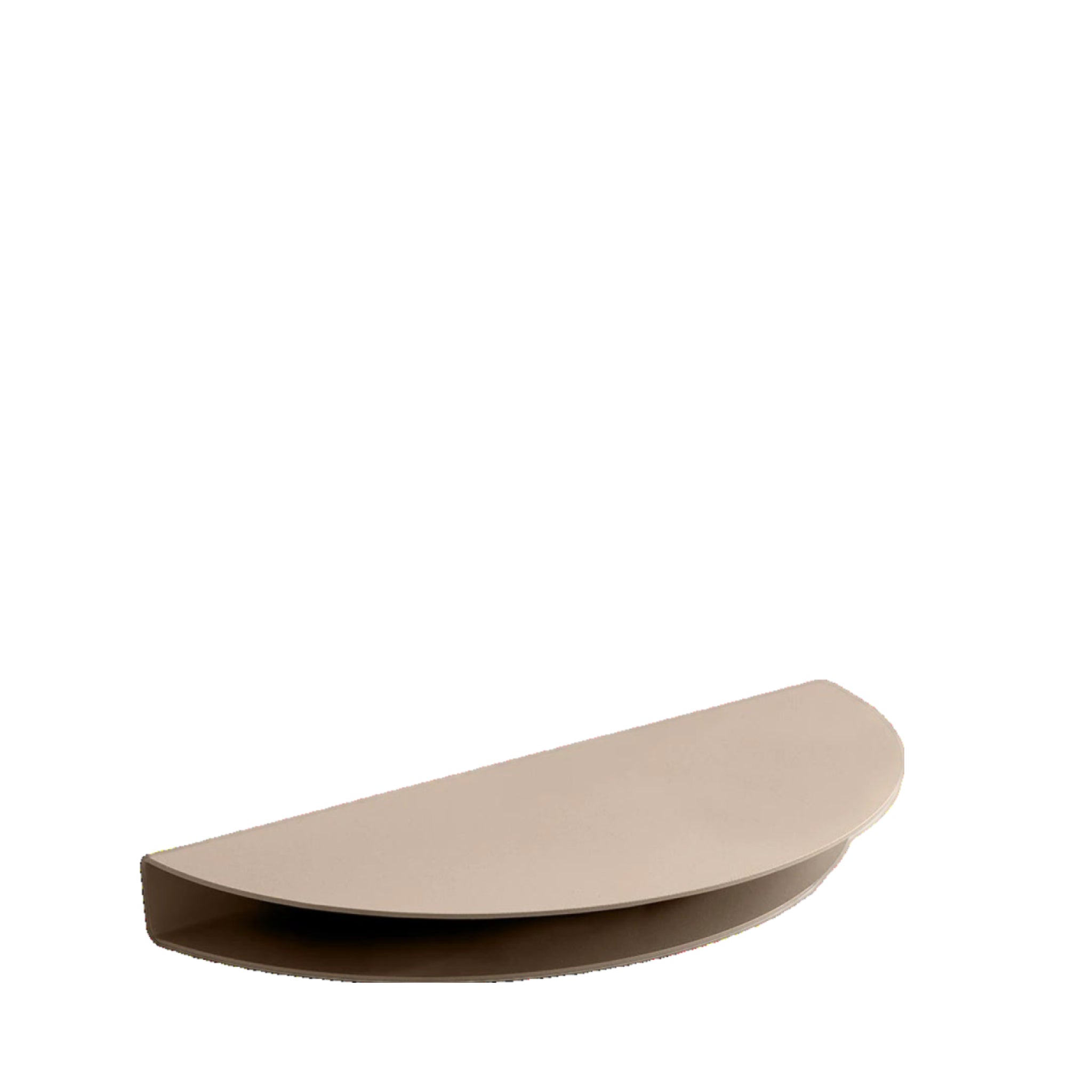 Moebe Half Moon Shelf 12x24 Cm in Warm Grey - Stylish Steel Design