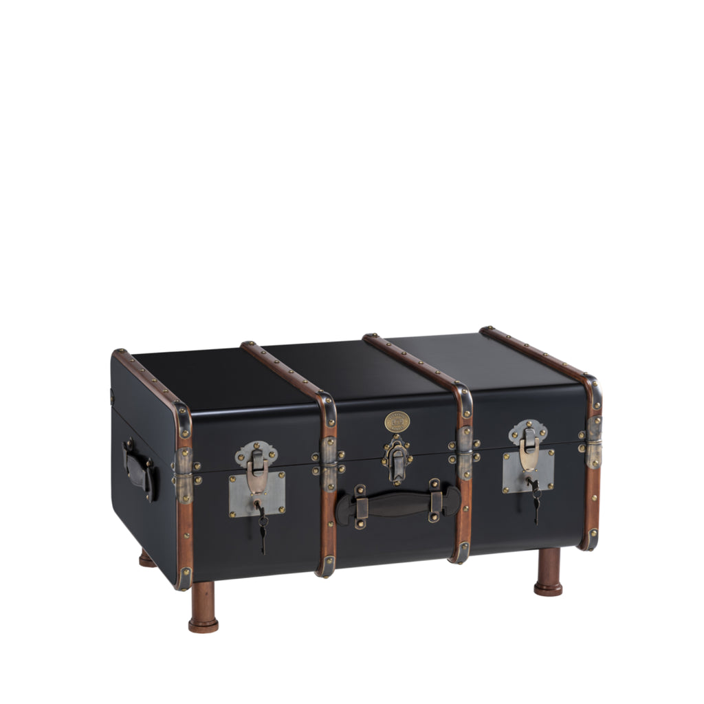 Authentic Models Stateroom Trunk Coffee Table, Black