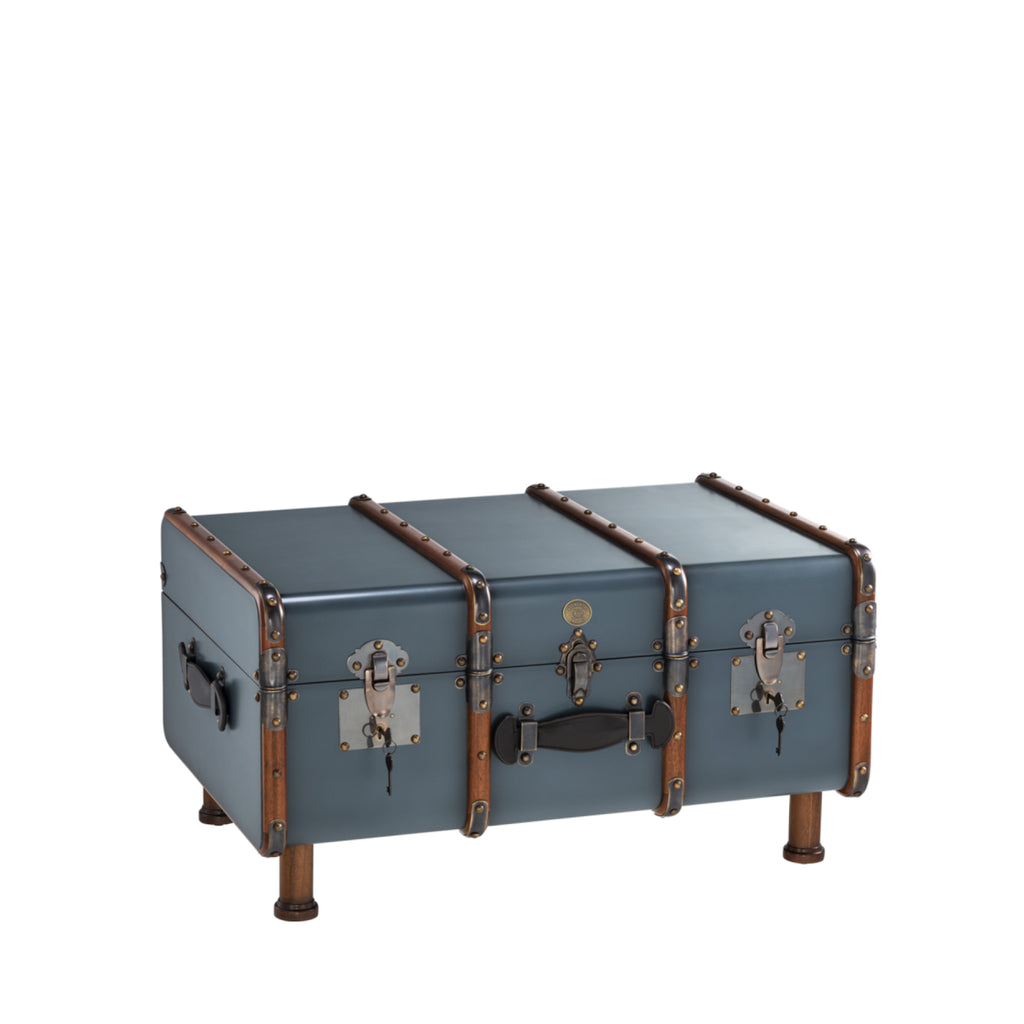 Authentic Models Stateroom Trunk Coffee Table, Petrol
