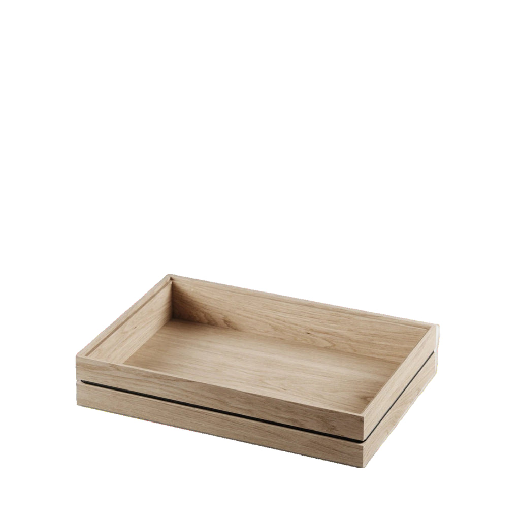 Moebe Organise Storage Box - Durable Oak & Rubber, Small A4/A5 Size