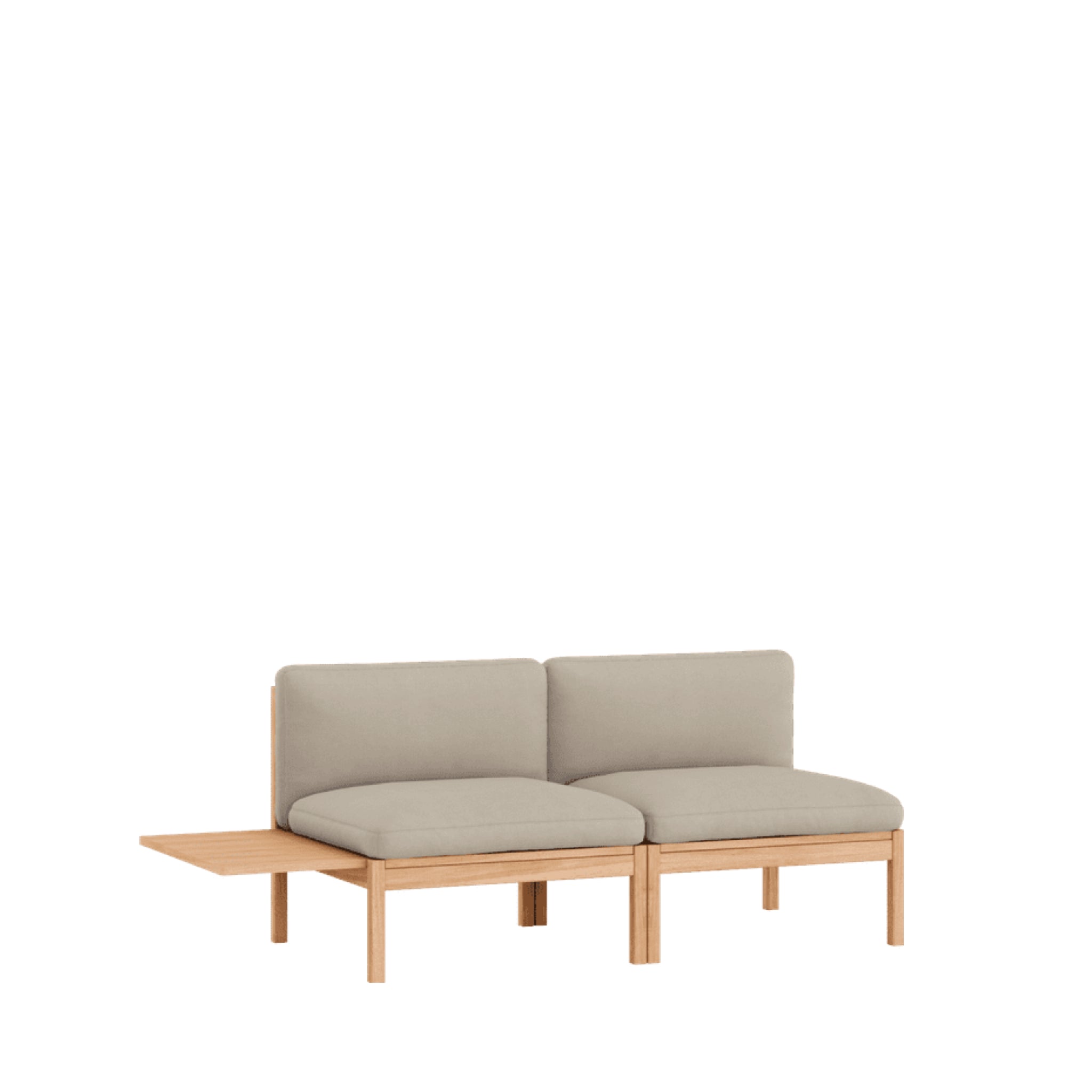 Moebe Modular Sofa Set, 2 Seater Sofa With 1 Side Table, Field 233 (fsc Mix Credit)