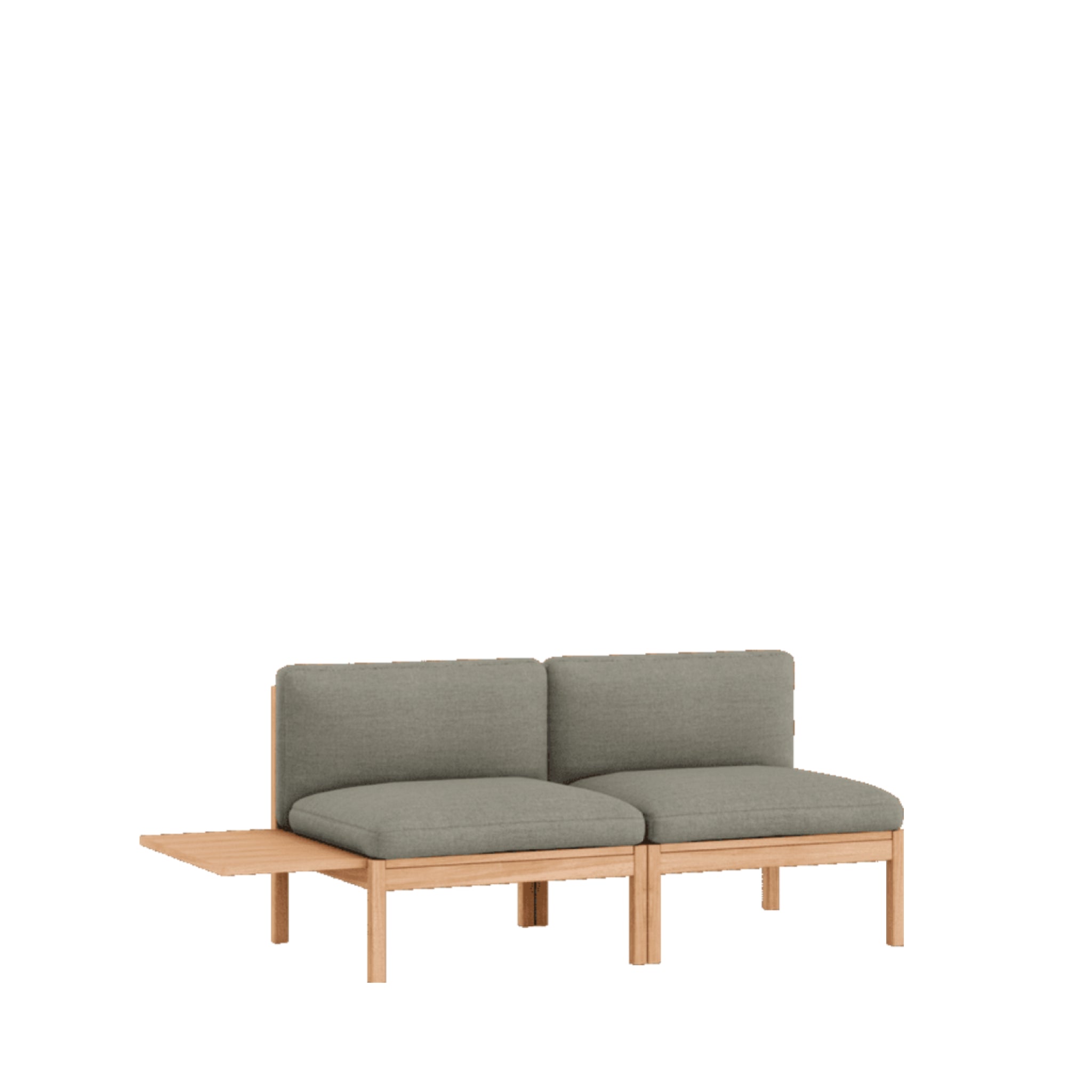 Moebe Modular Sofa Set, 2 Seater Sofa With 1 Side Table, Re-wool 128 (fsc Mix Credit)