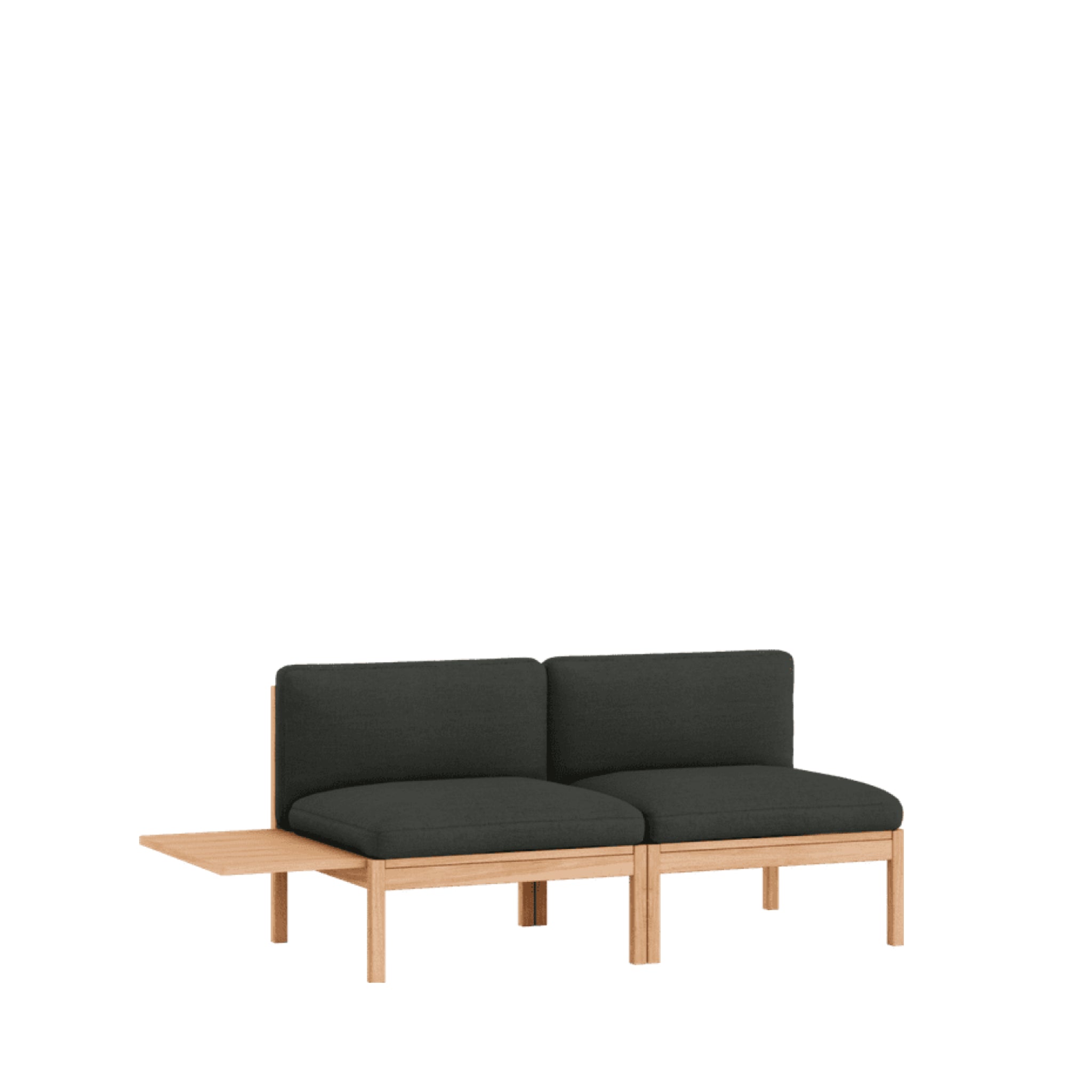 Moebe Modular Sofa Set, 2 Seater Sofa With 1 Side Table, Re-wool 198 (fsc Mix Credit)