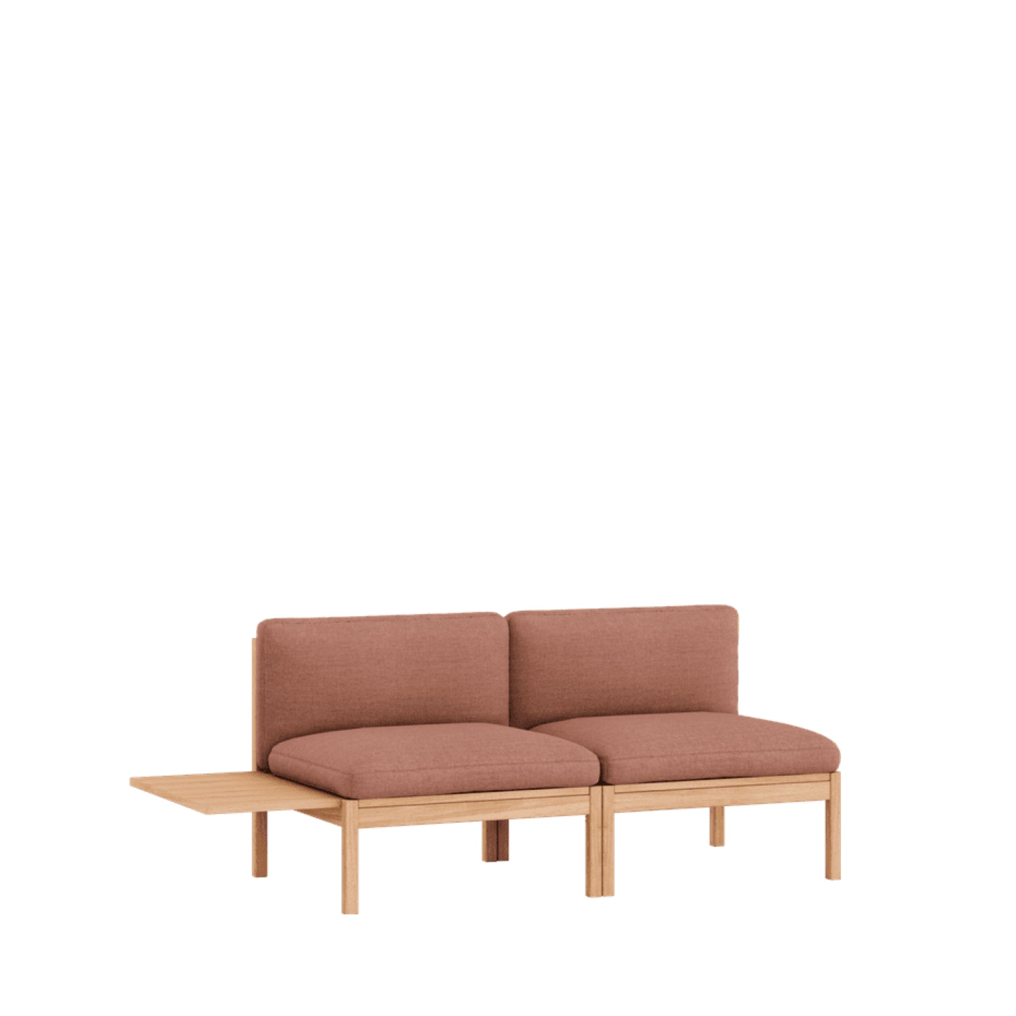 Moebe Modular Sofa Set, 2 Seater Sofa With 1 Side Table, Re-wool 648 (fsc Mix Credit)