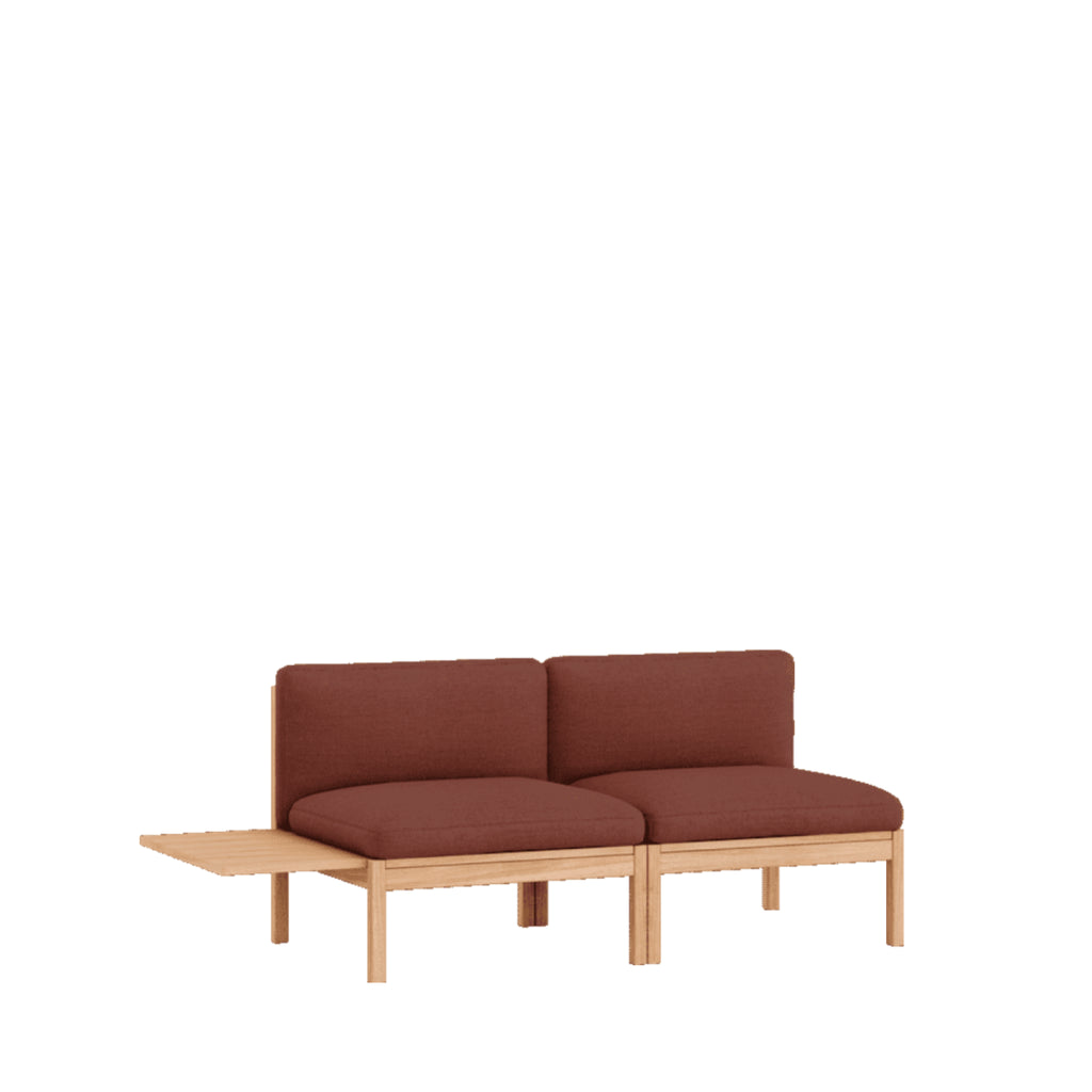 Moebe Modular Sofa Set, 2 Seater Sofa With 1 Side Table, Re-wool 687 (fsc Mix Credit)
