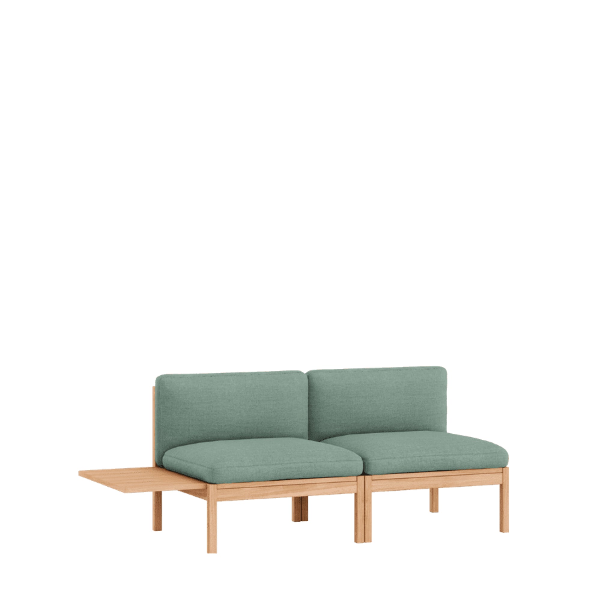 Moebe Modular Sofa Set, 2 Seater Sofa With 1 Side Table, Re-wool 868 (fsc Mix Credit)