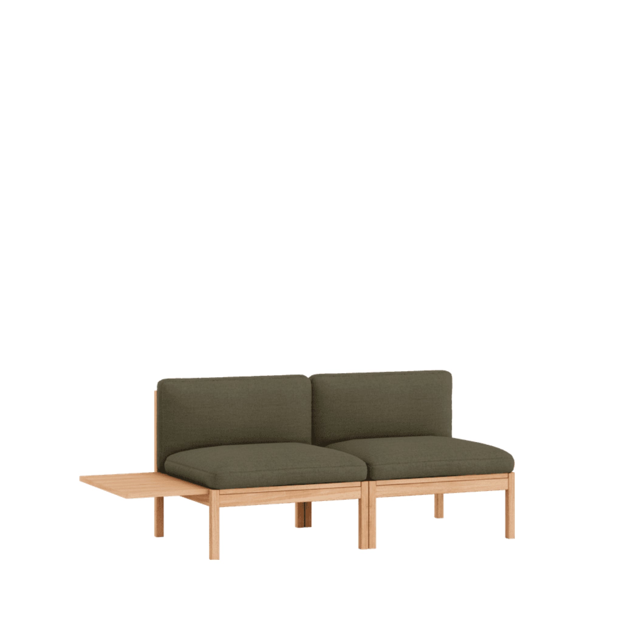 Moebe Modular Sofa Set, 2 Seater Sofa With 1 Side Table, Re-wool 977 (fsc Mix Credit)