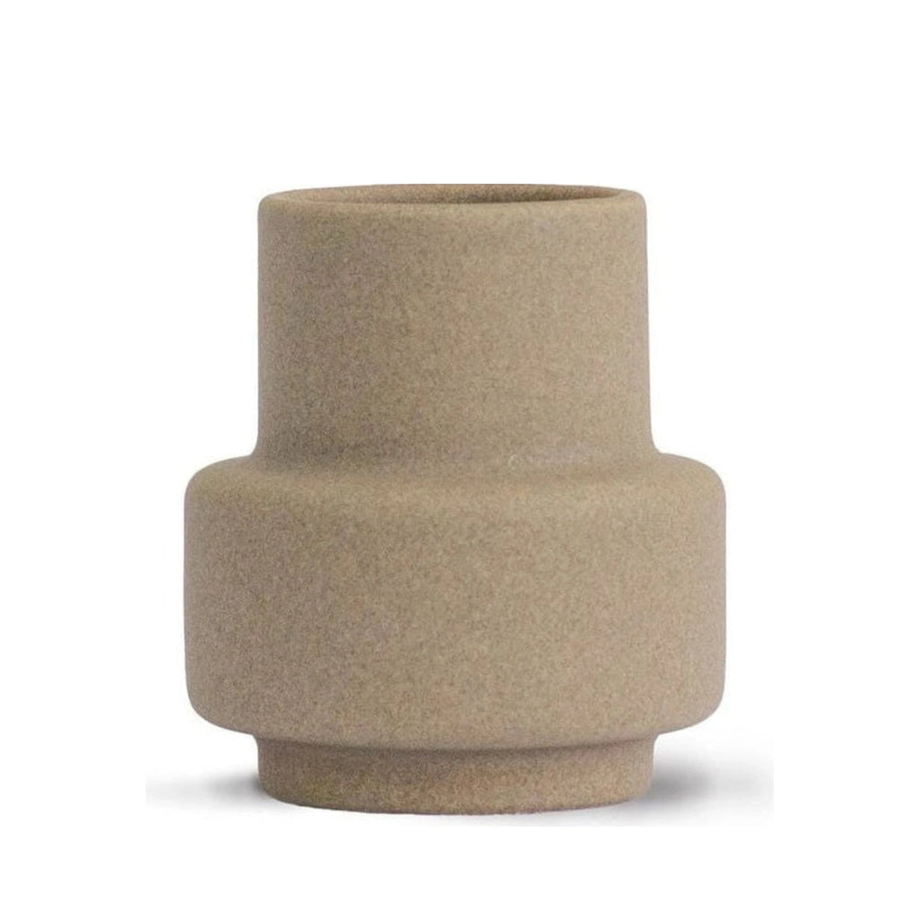 Ro Collection Hurricane Ceramic Vase Small, Light Stone