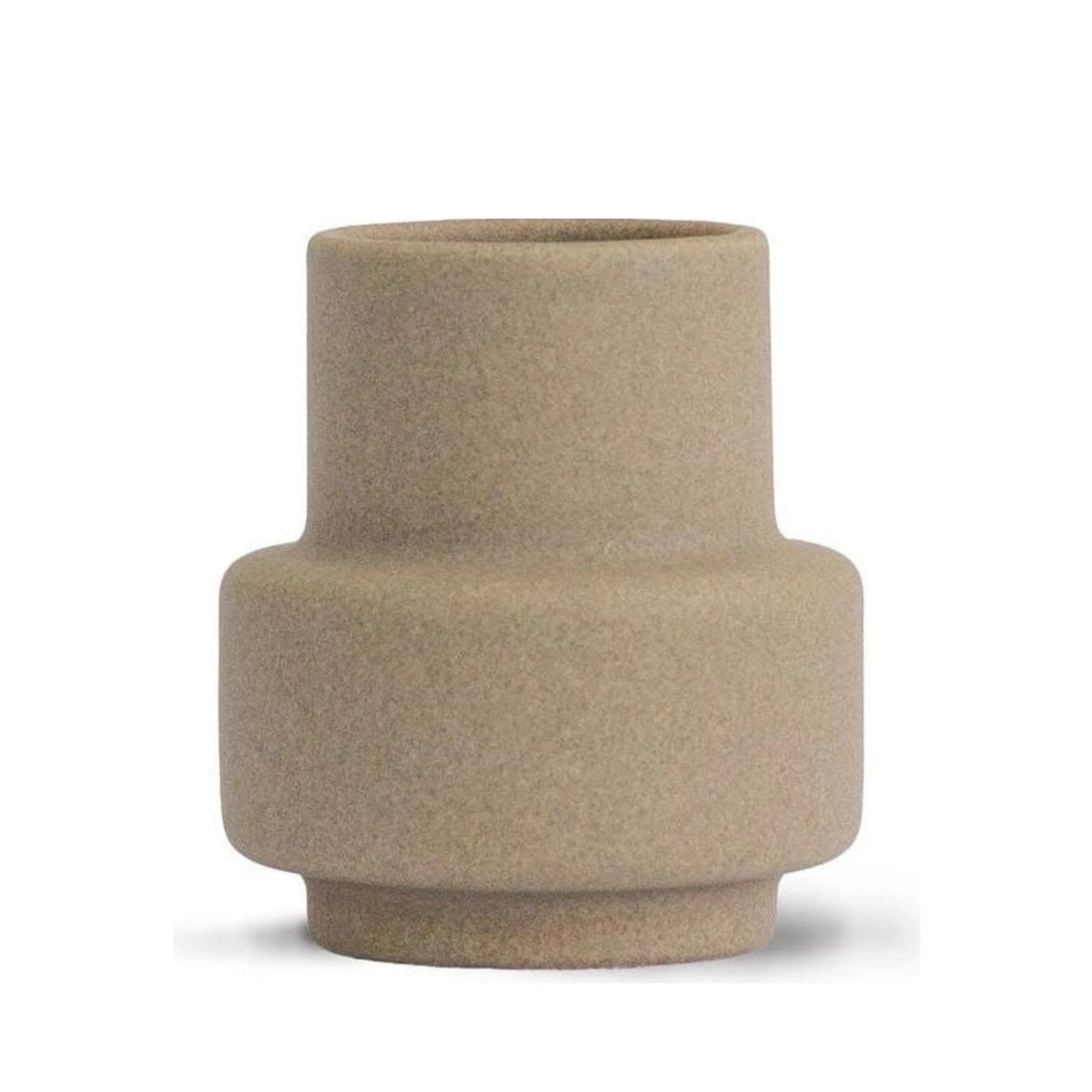 Ro Collection Hurricane Ceramic Vase Small, Light Stone