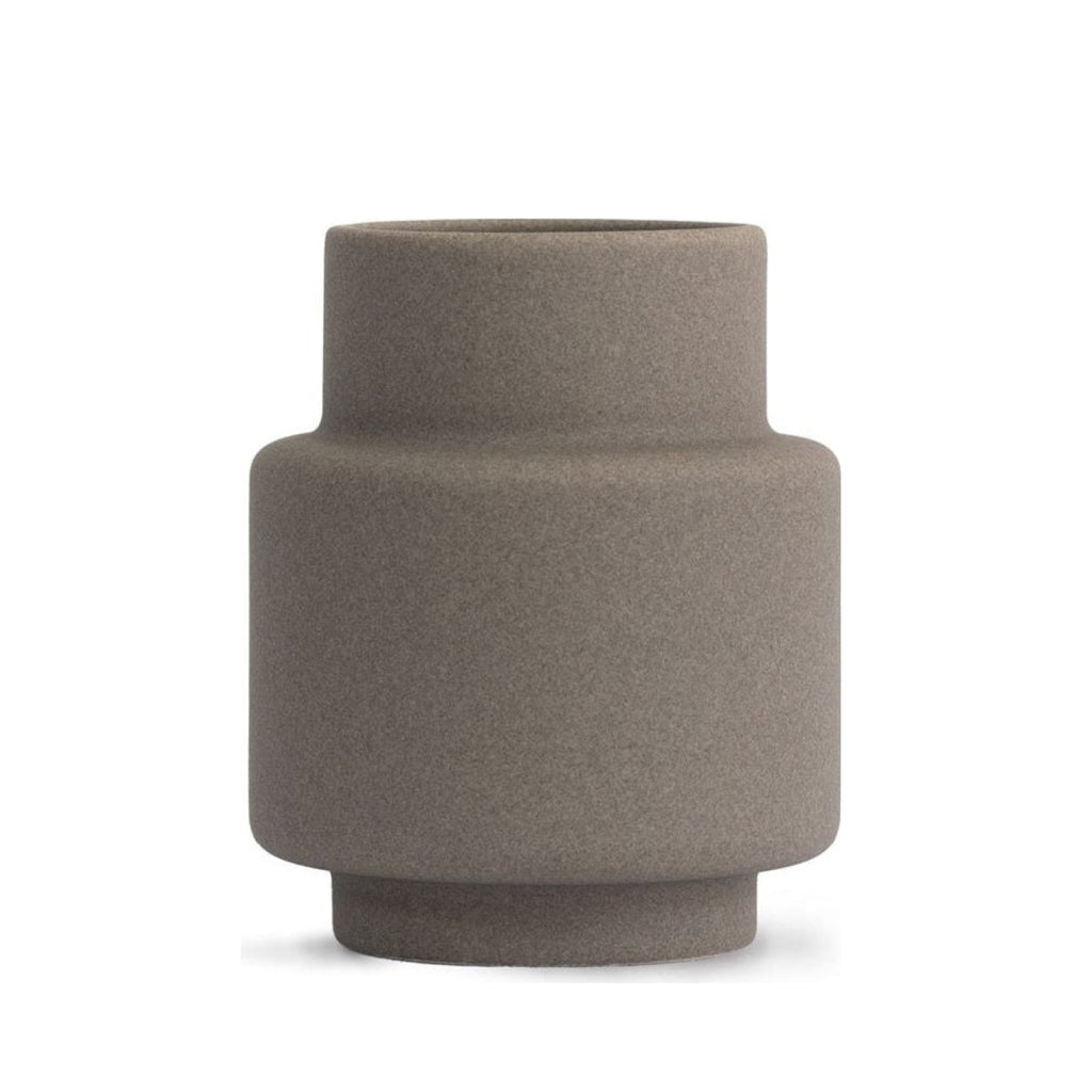 Ro Collection Hurricane Ceramic Vase Medium, Dark Stone