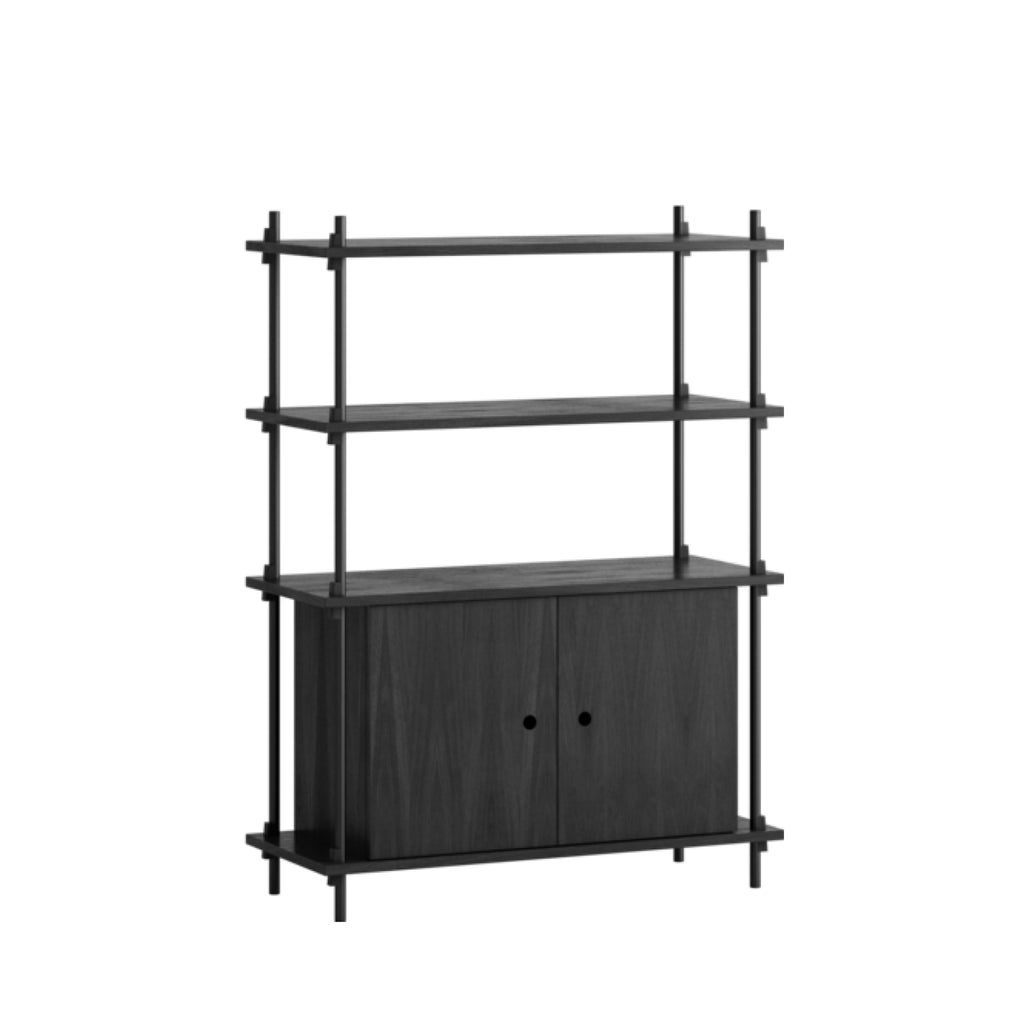 Moebe Shelving Set S.115.1.b, Black Shelves, Black Legs (fsc Mix Credit)