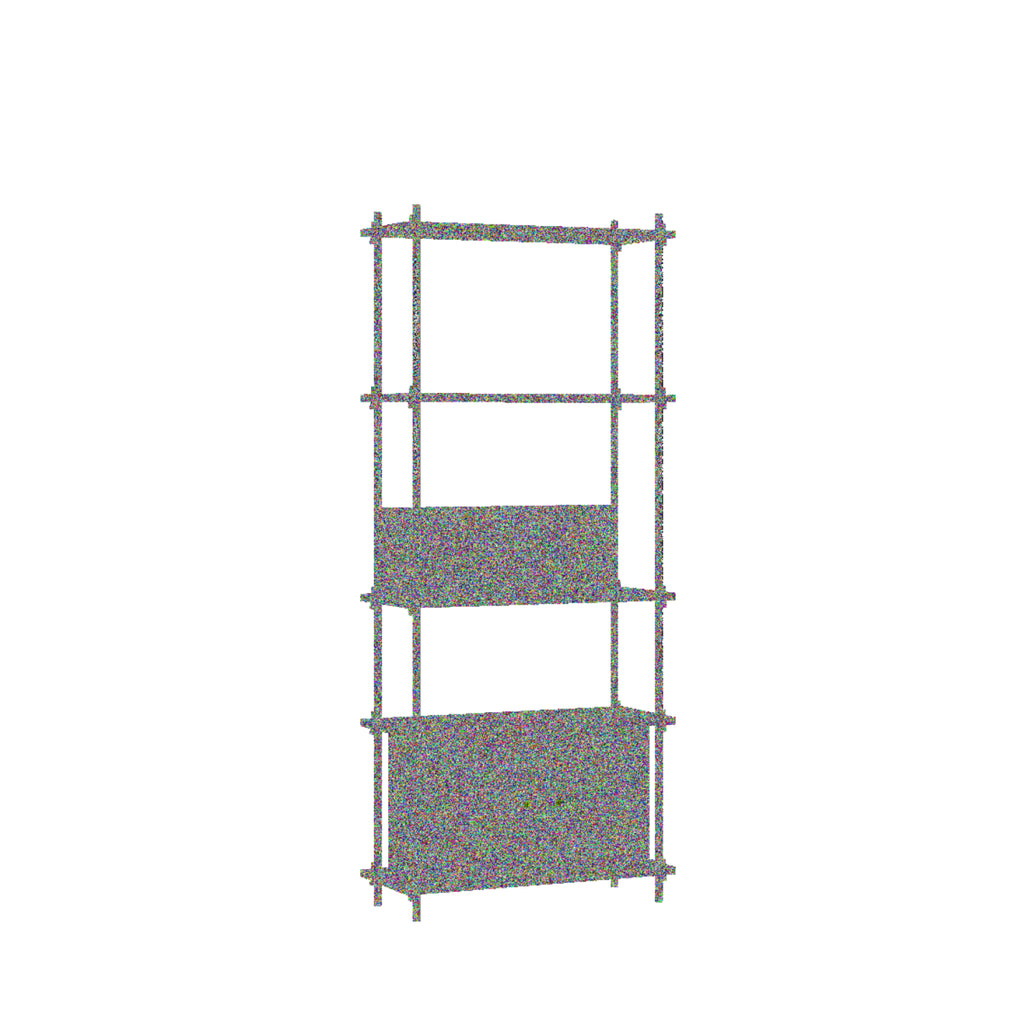 Moebe Shelving Set S.200.1.b, Oak Shelves, Black Legs (fsc Mix Credit)