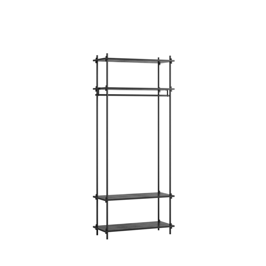 Moebe Shelving Set S.200.1.f, Black Shelves, Black Legs (fsc Mix Credit)