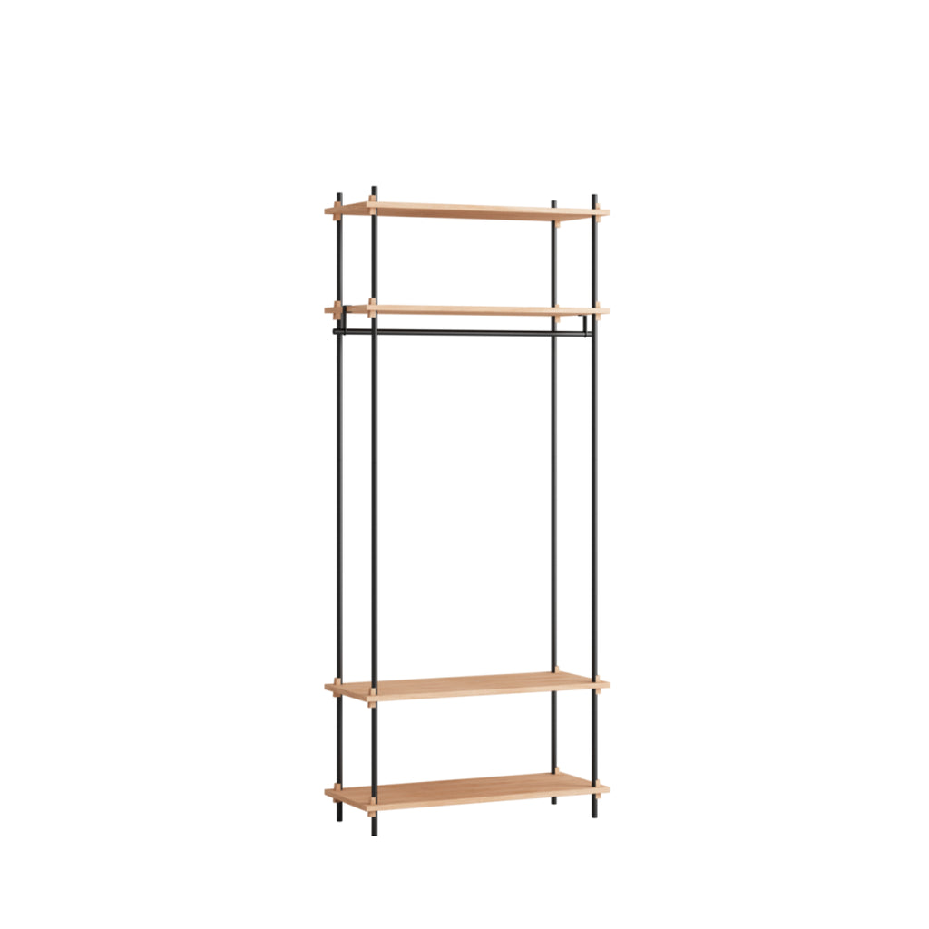 Moebe Shelving Set S.200.1.f, Oak Shelves, Black Legs (fsc Mix Credit)